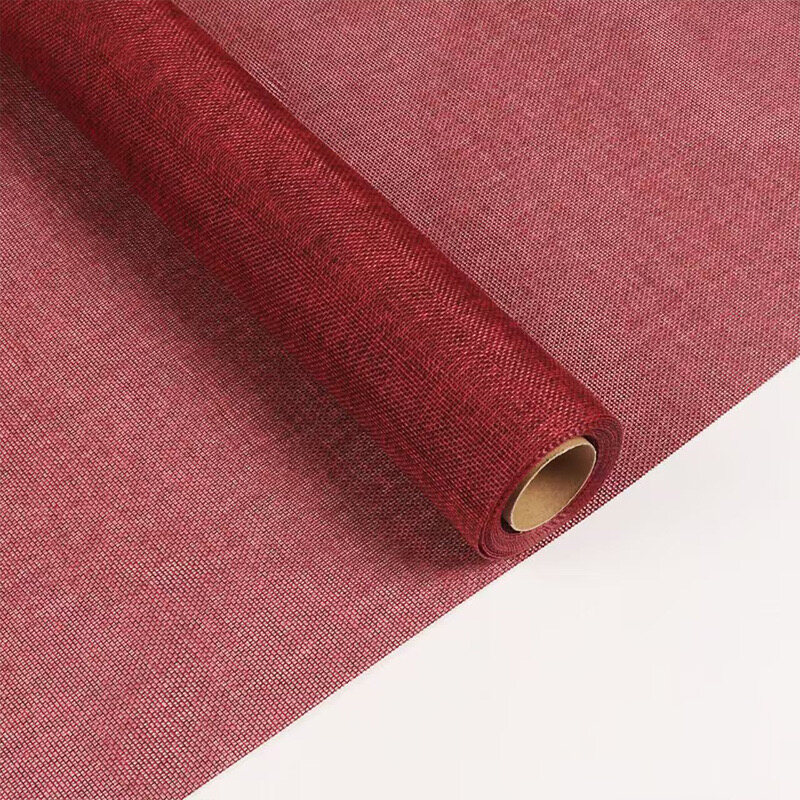 Retro linen roll-shaped floral art fabric view 19