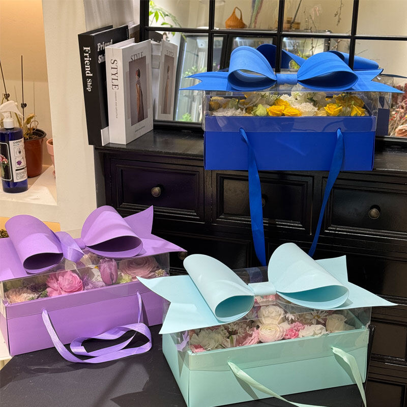Bow Handle Fruit & Flower Gift Box
