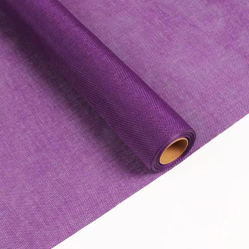 Retro linen roll-shaped floral art fabric view 26