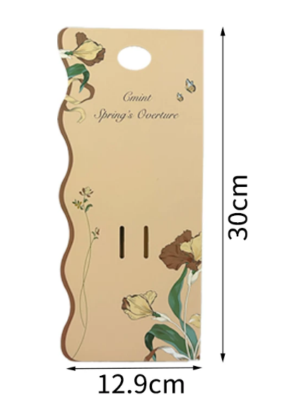 Retro floral illustration flower arrangement tote card view 2