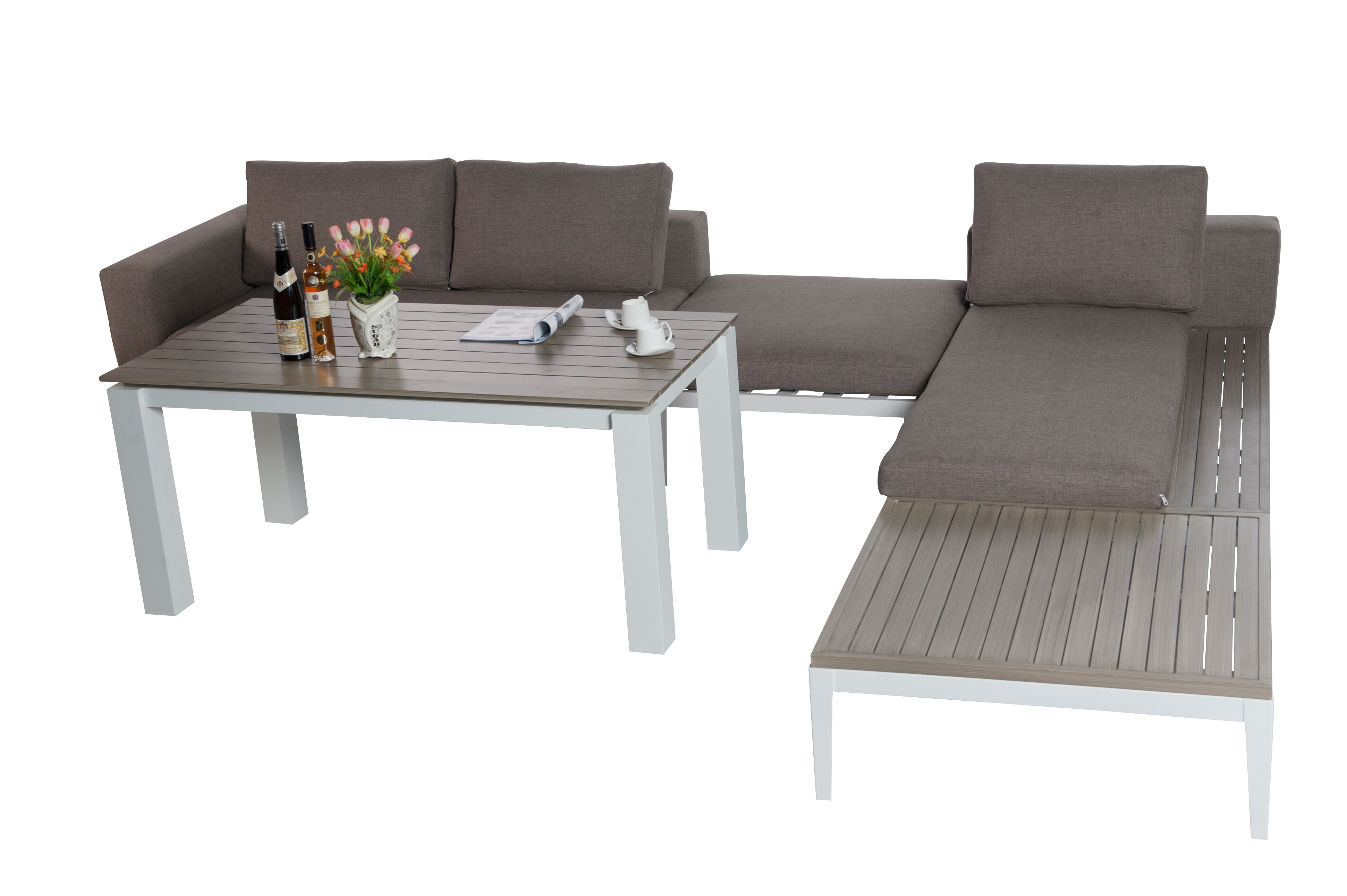 5pce Deluxe Alu Polywood Lounge Unit view 2