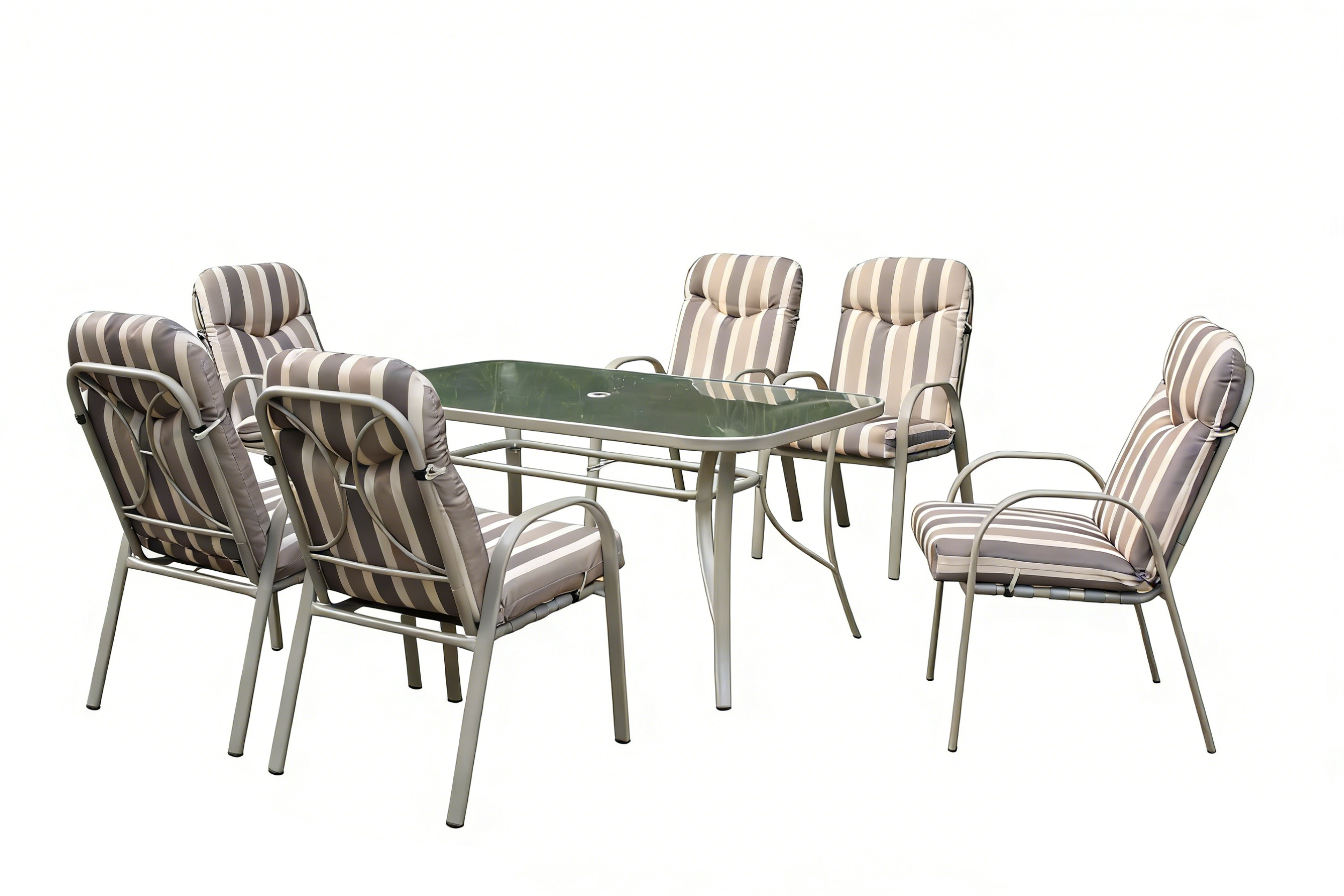 6 Seat KD Padded Dining set view 2