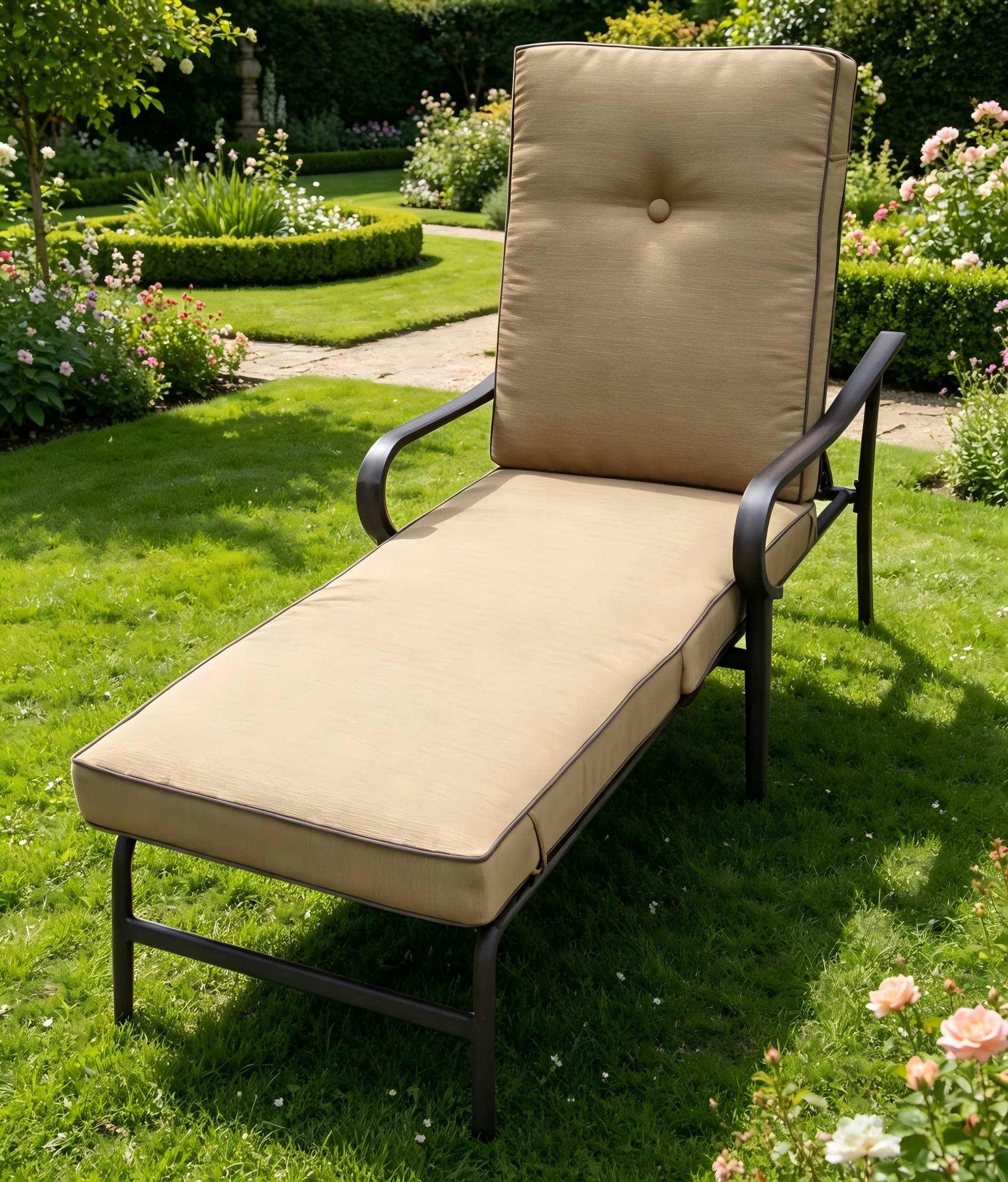 Belvedere Alu Padded Adjustable Lounger