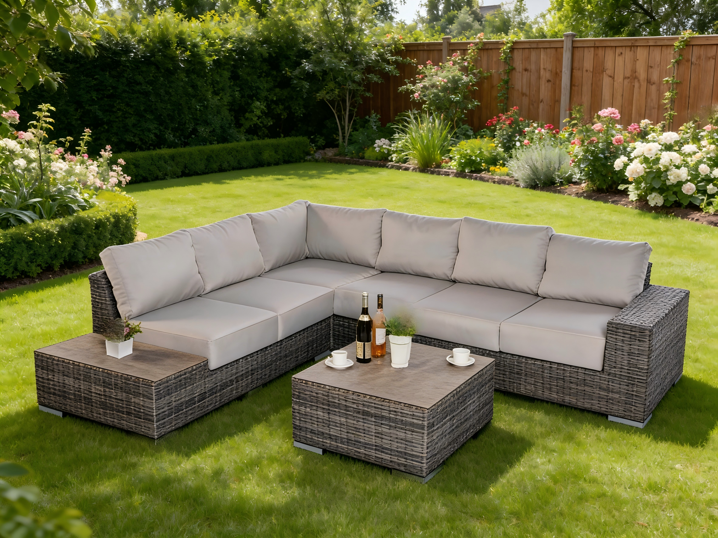 5PC Rattan Corder Sofa set