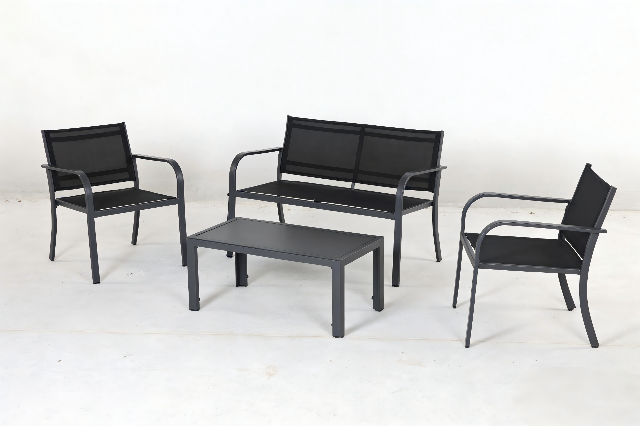4pc KD Steel Textoline Sofa set view 2