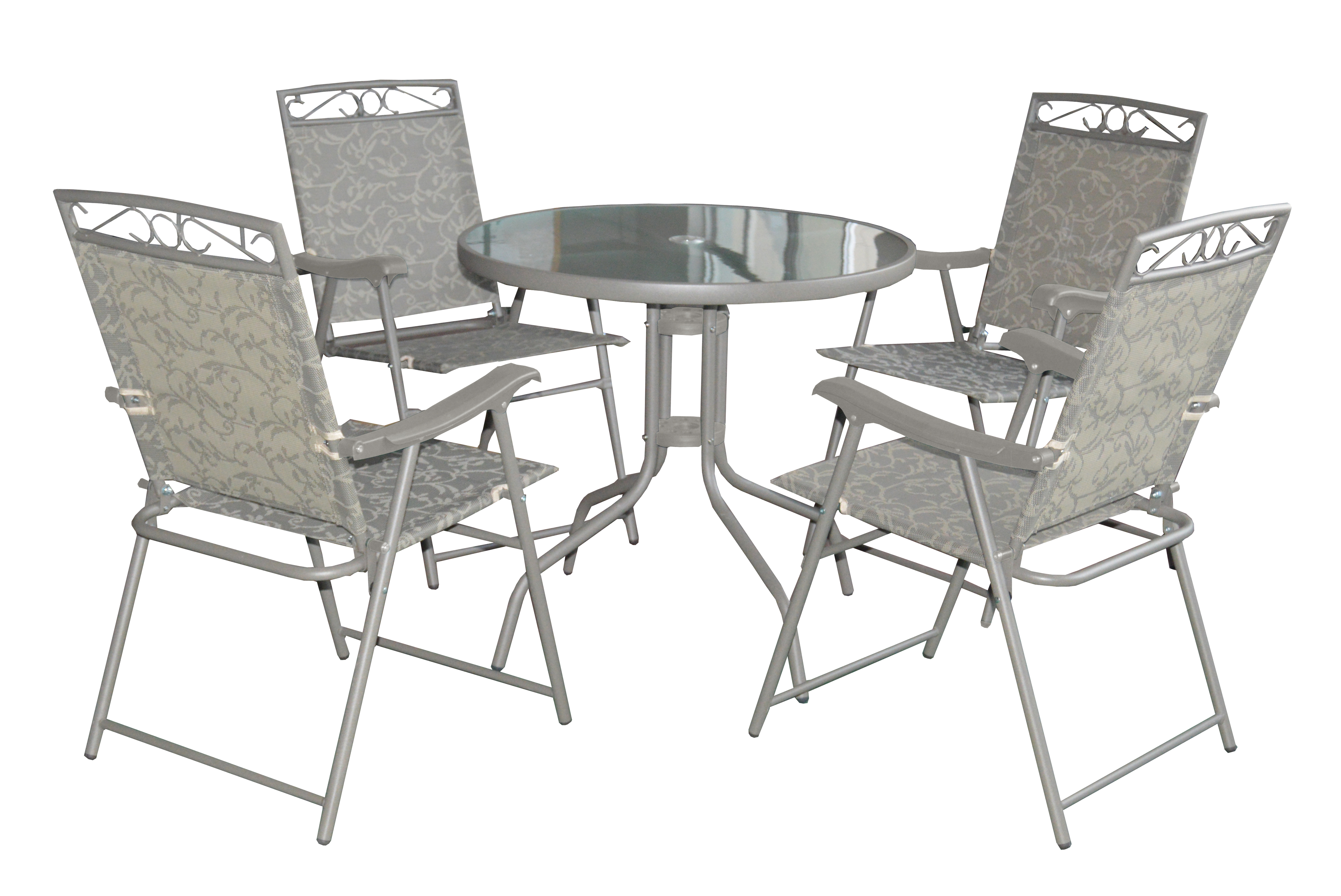 Steel 6pce Textoline Folding Set view 2
