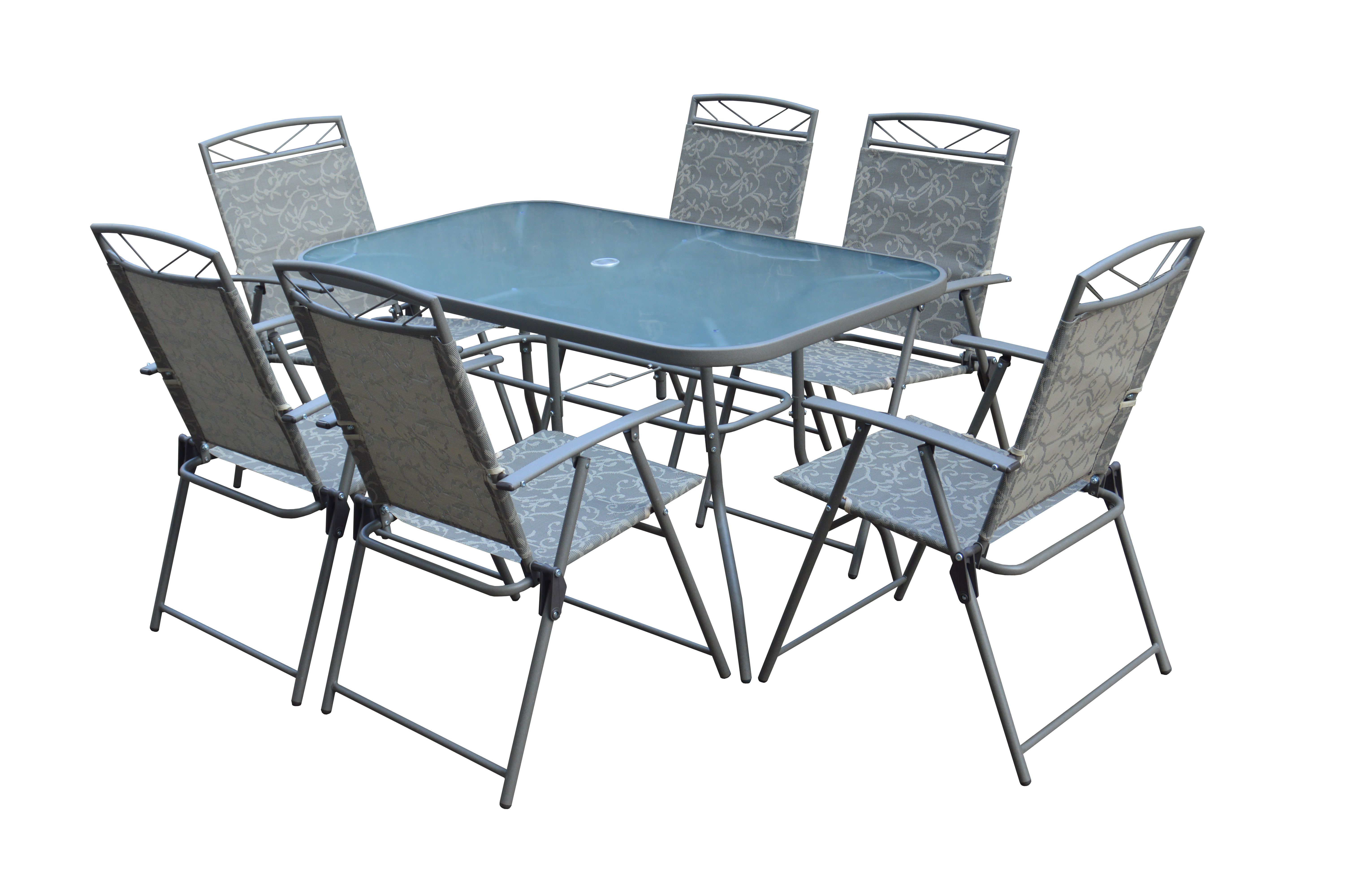 Steel 8pce Textoline Folding Set view 2