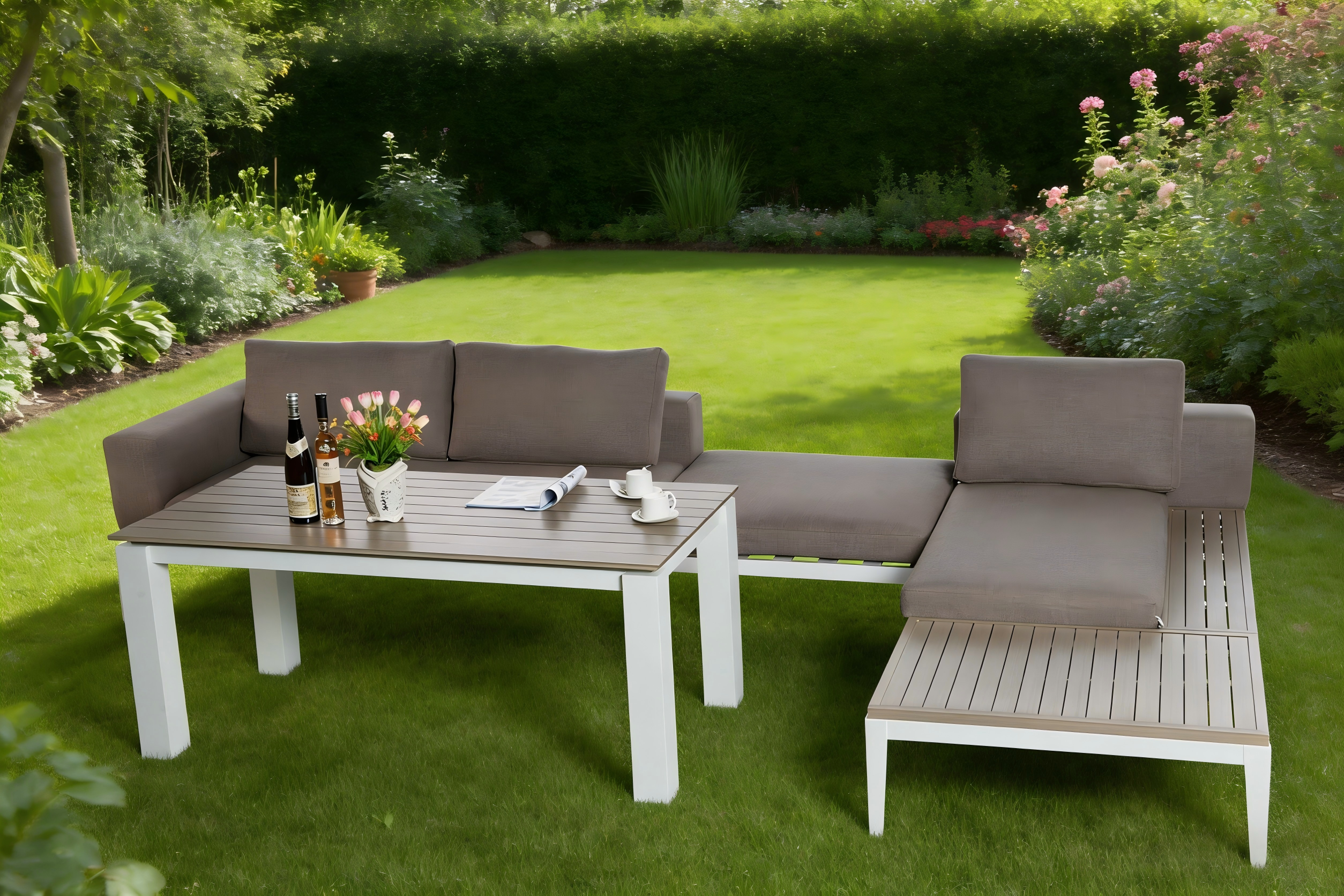 5pce Deluxe Alu Polywood Lounge Unit