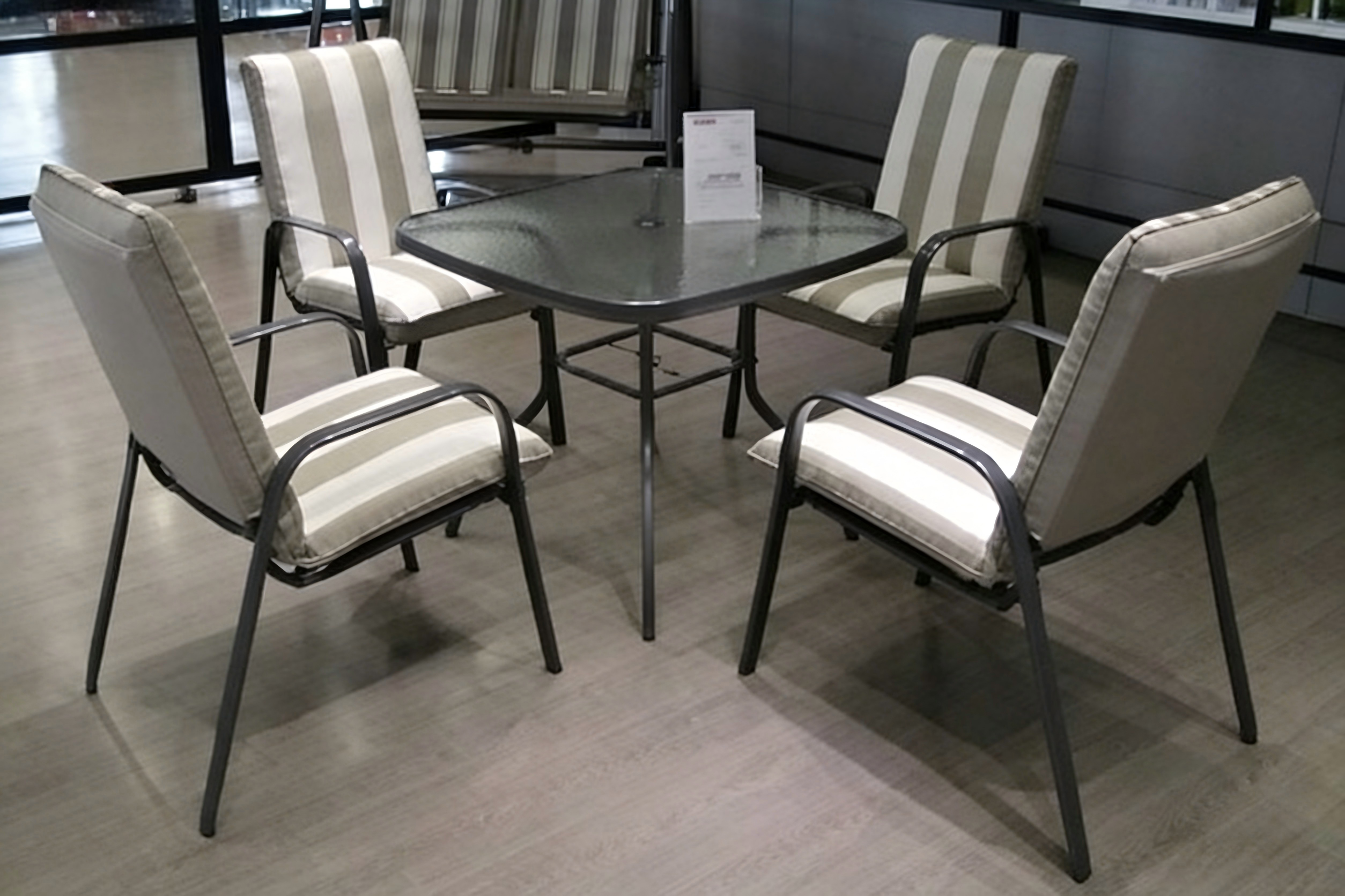 4 Seat Steel Padded set view 2