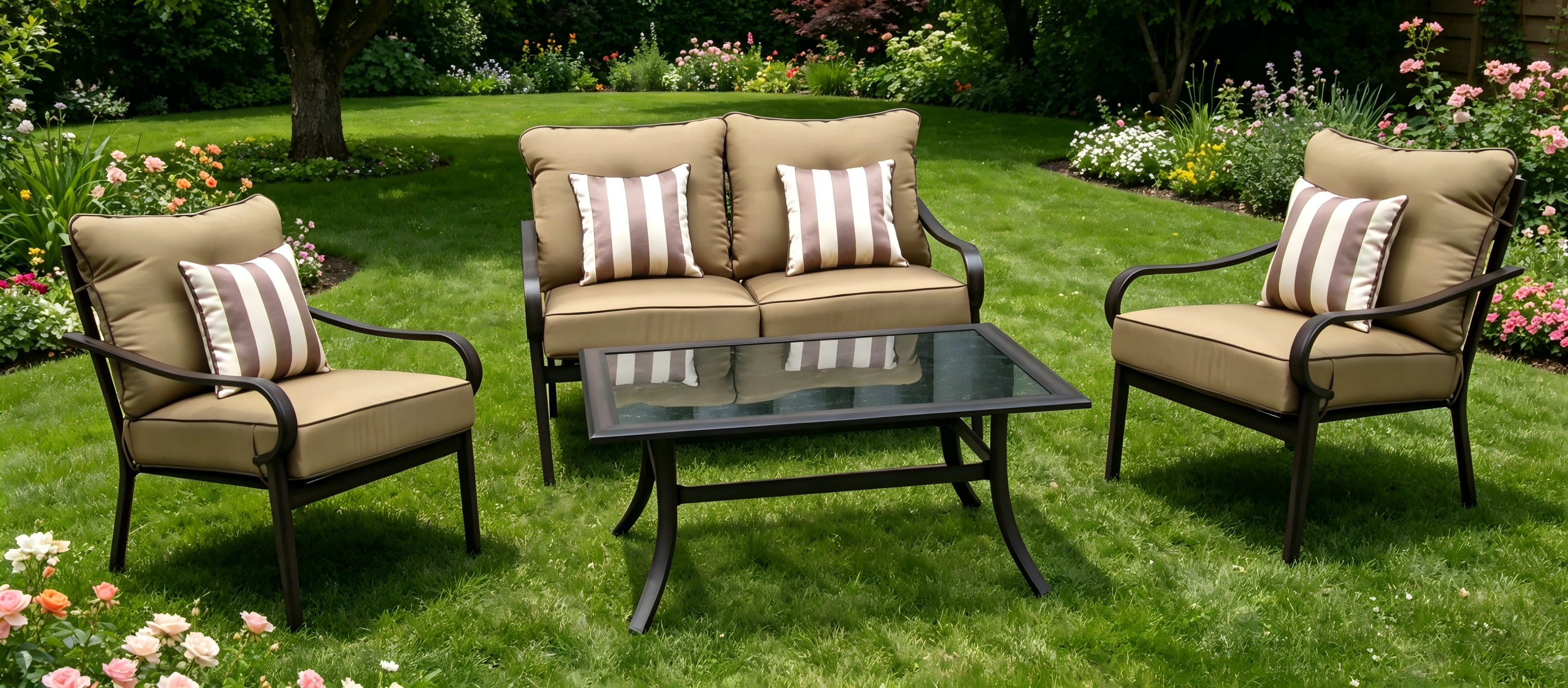 Belvedere 4pc Two Seat Sofa set