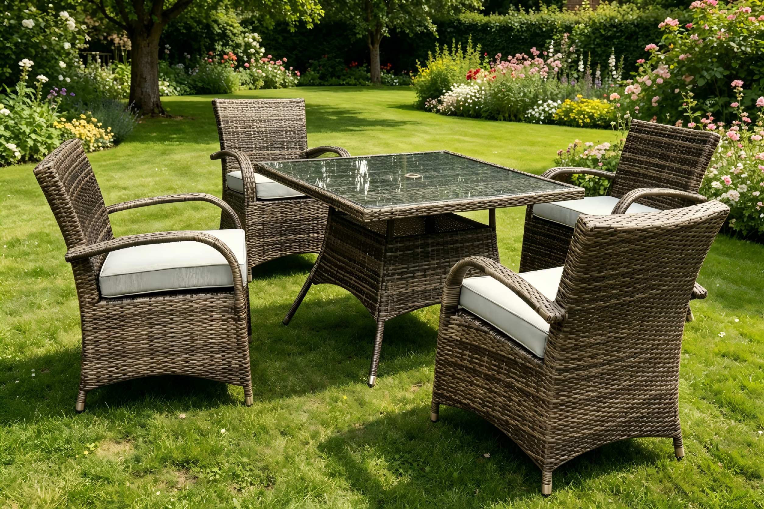 4 SEAT Square DINING SET