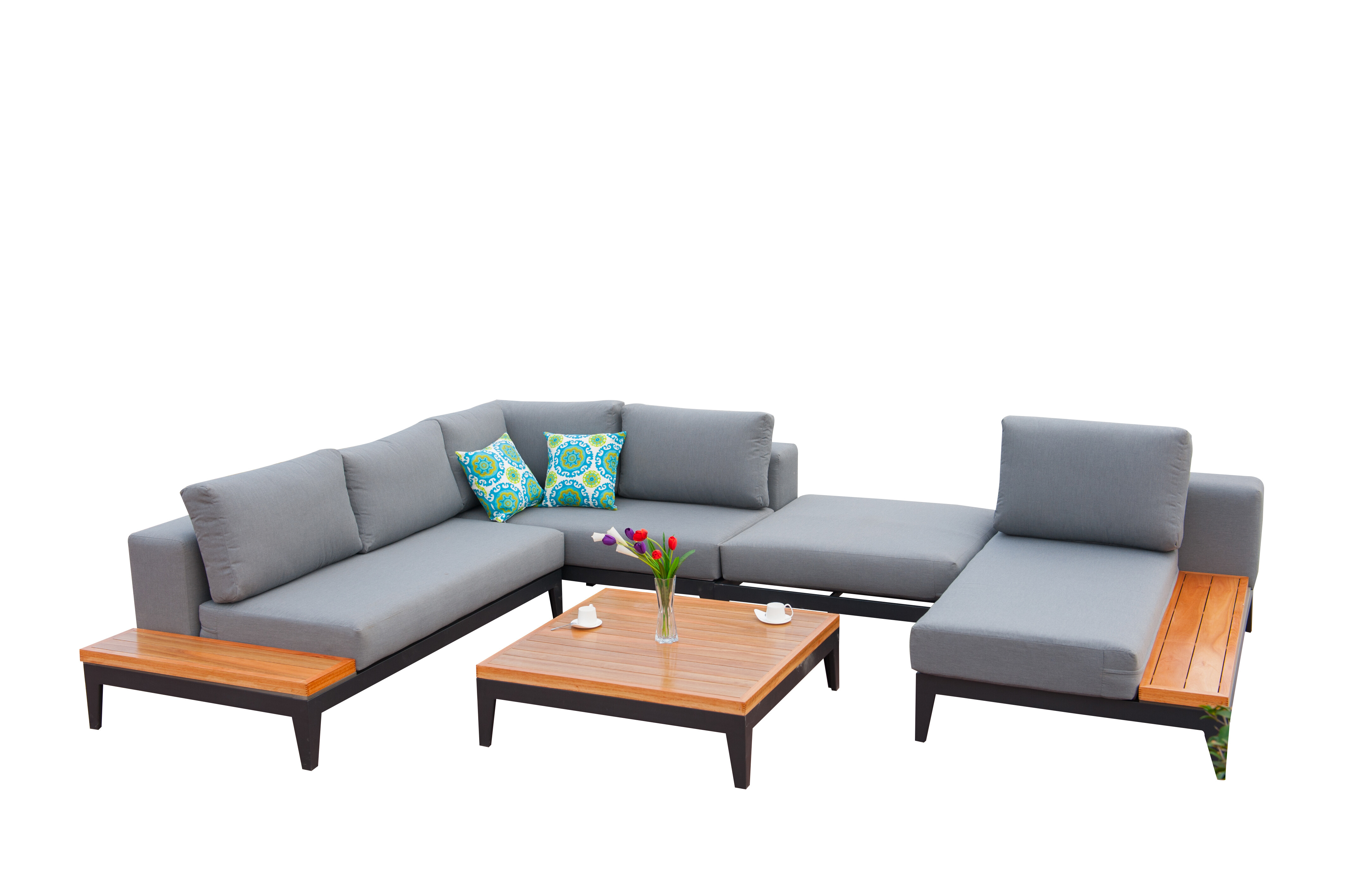 5pce Super Deluxe Alu Polywood Lounge Unit view 2