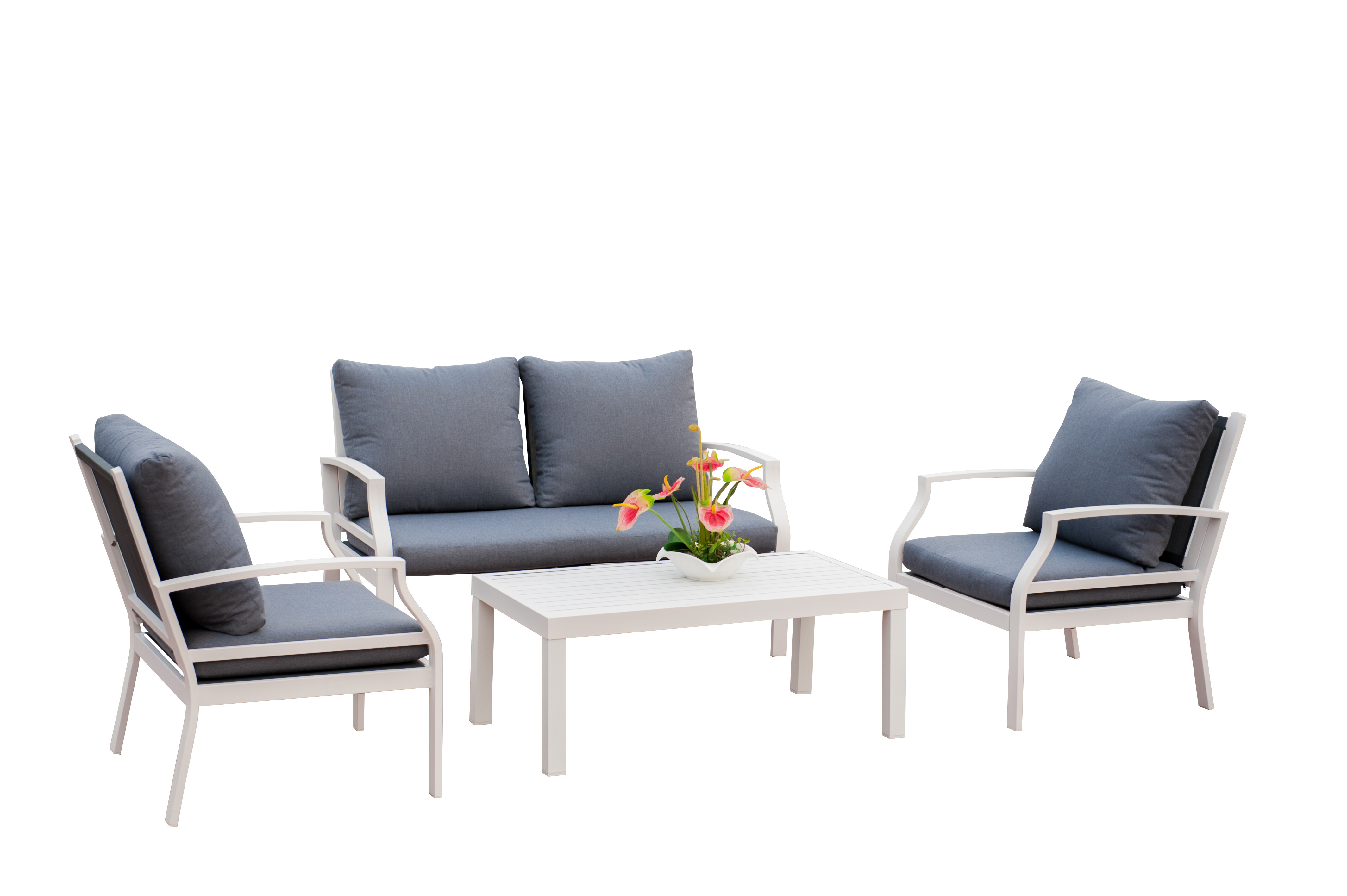 4pce Alu Padded Sofa Set view 2