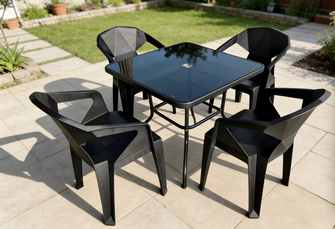 Diamante 4 Seat Dining Set