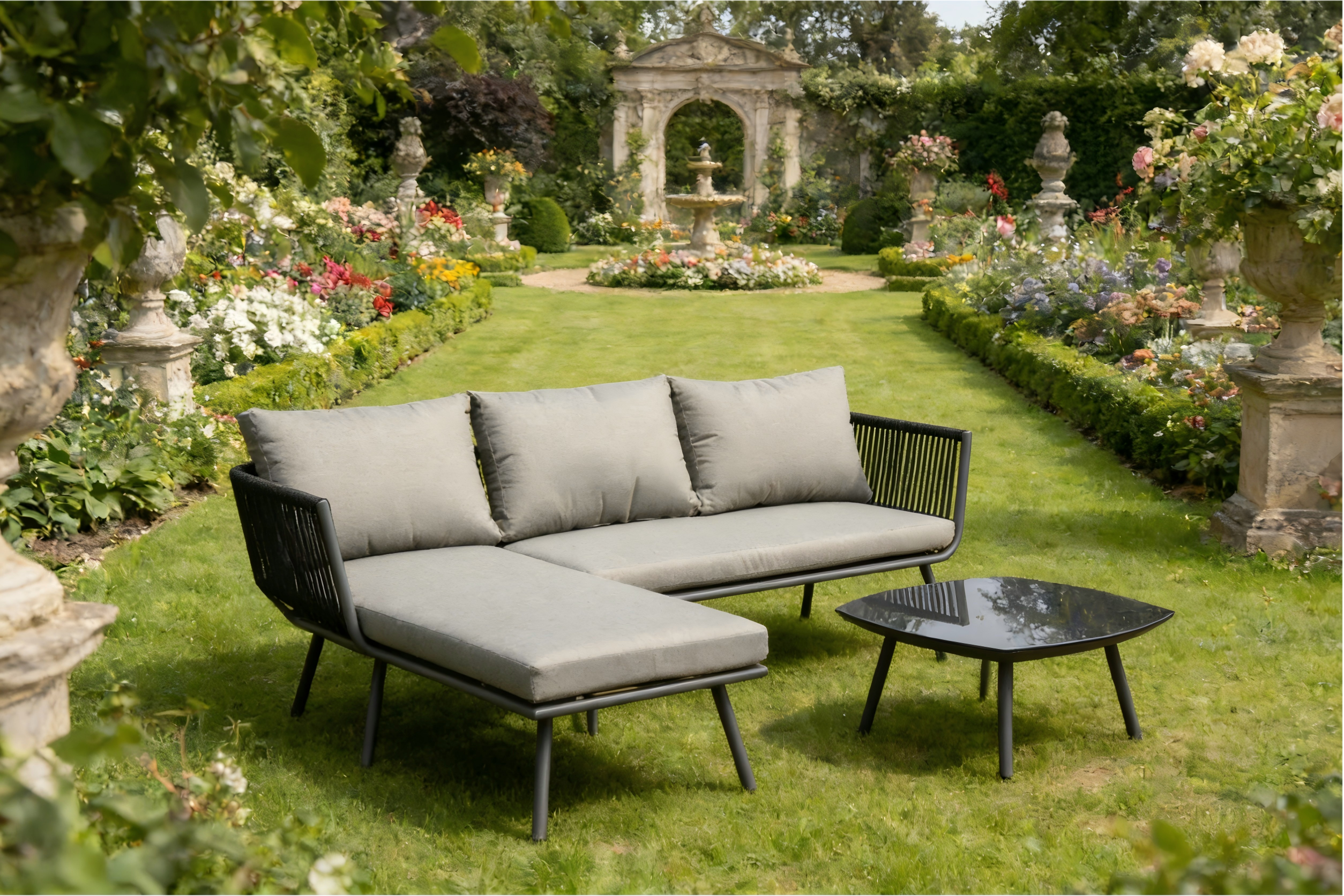 Textoline Rope 3pc L Shape Sofa set