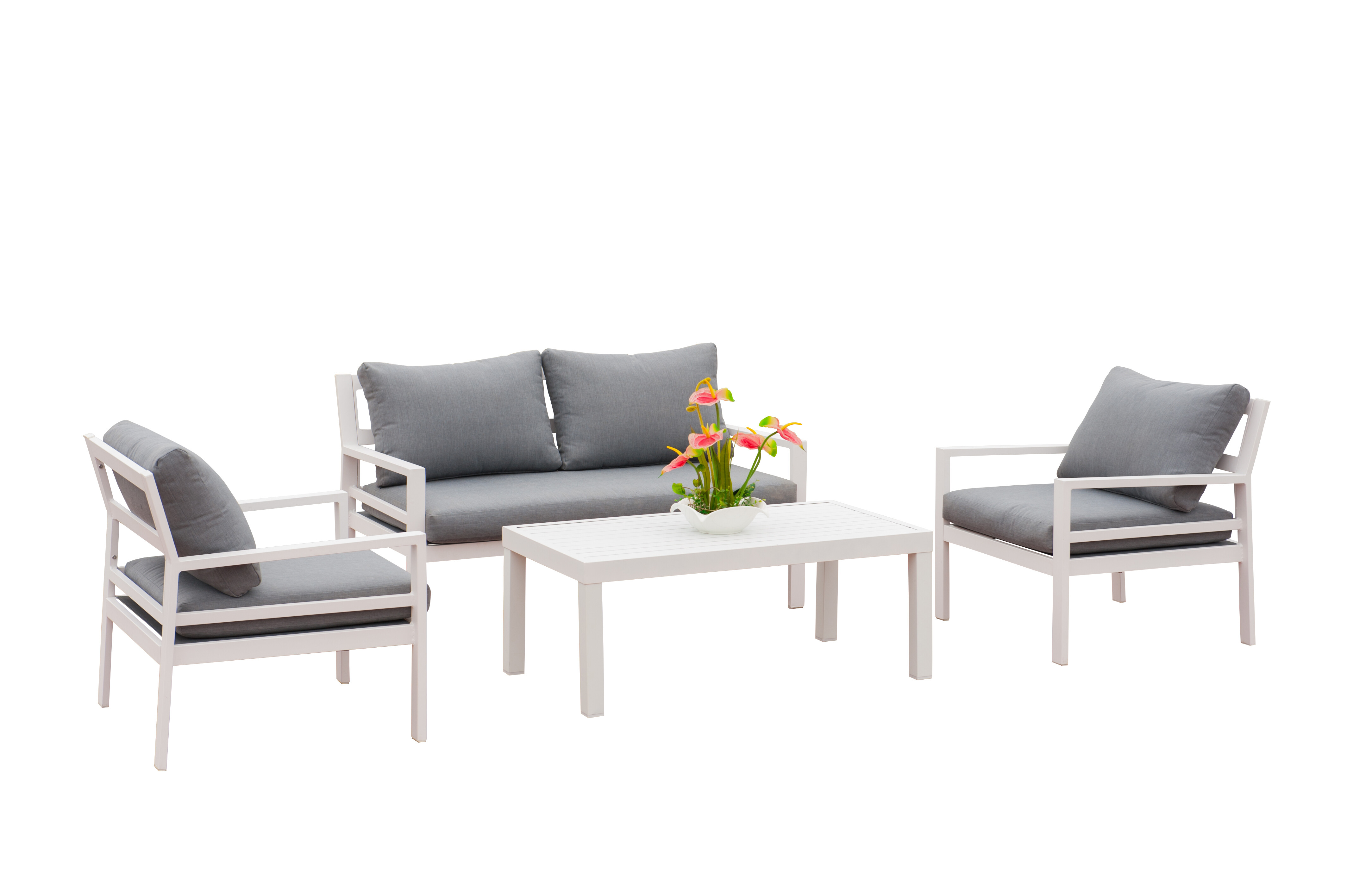 4pce Alu Padded Sofa Set view 2