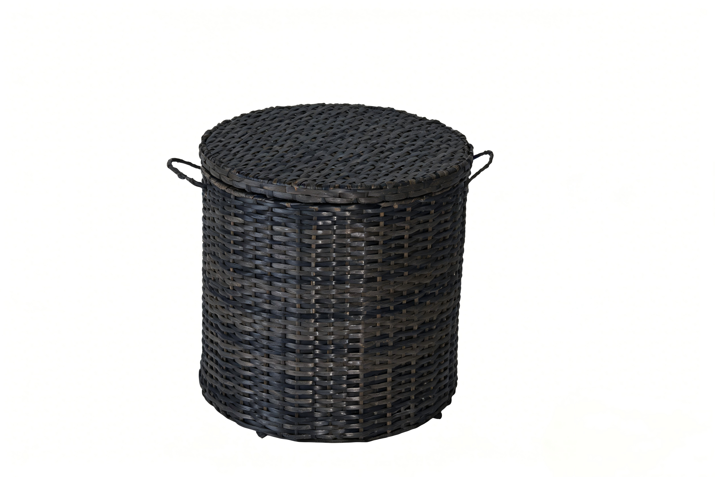 Steel Round Rattan Ice box With S/S bucket and moveable lid view 2
