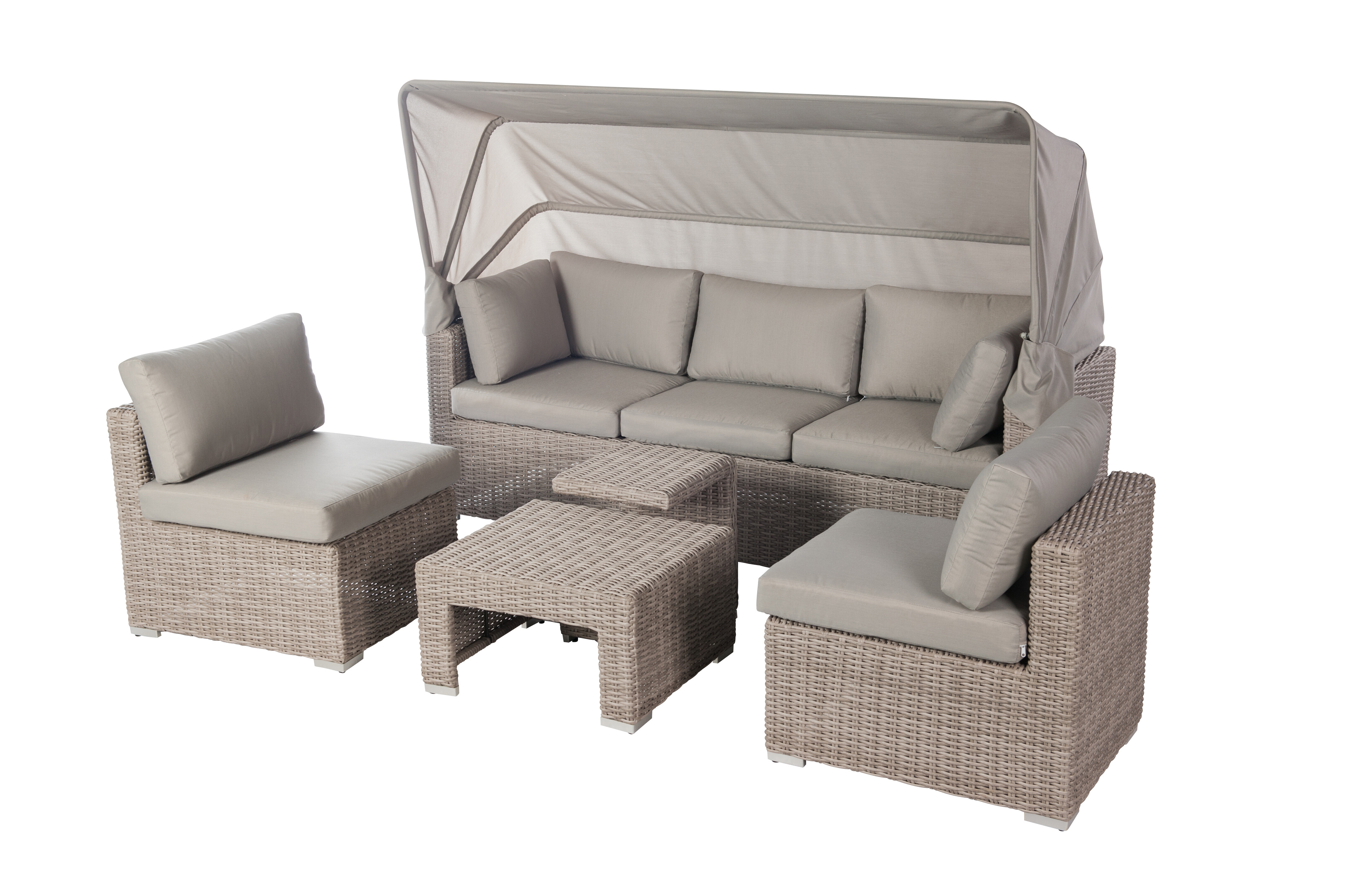 5pc Sofa Set with Sunshade view 2