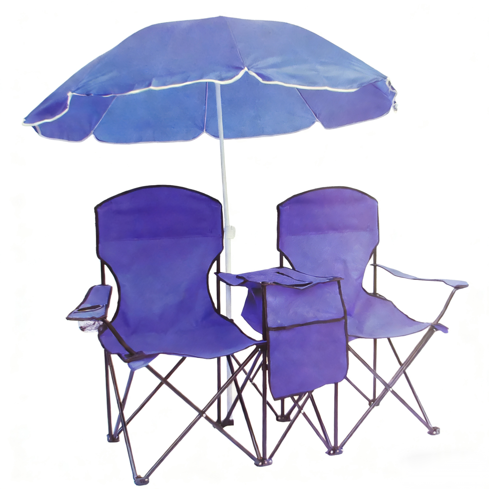 Camping Chair with Parasol Set view 2