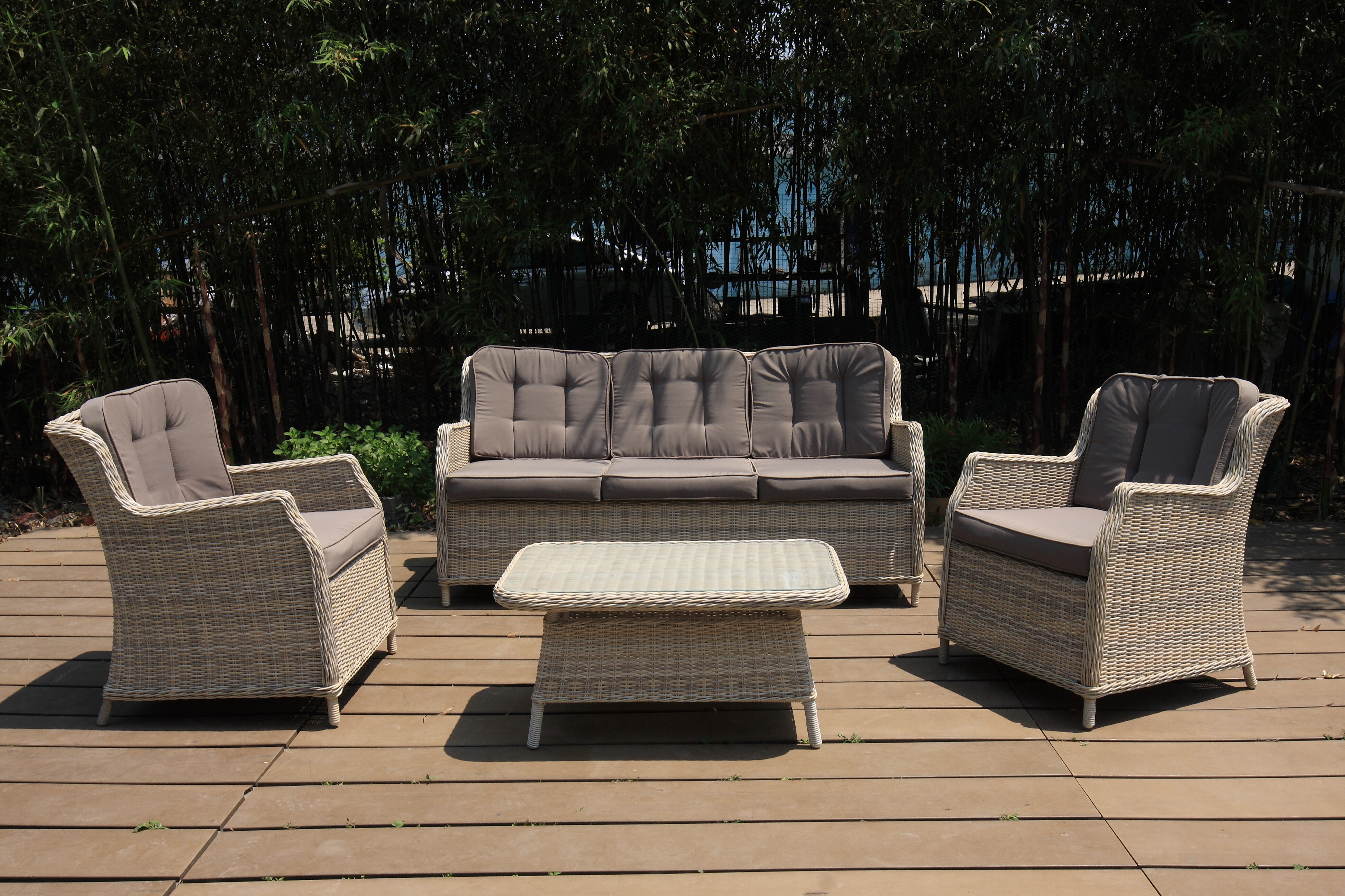 4PCE SOFA SET WITH 3SEAT SOFA
