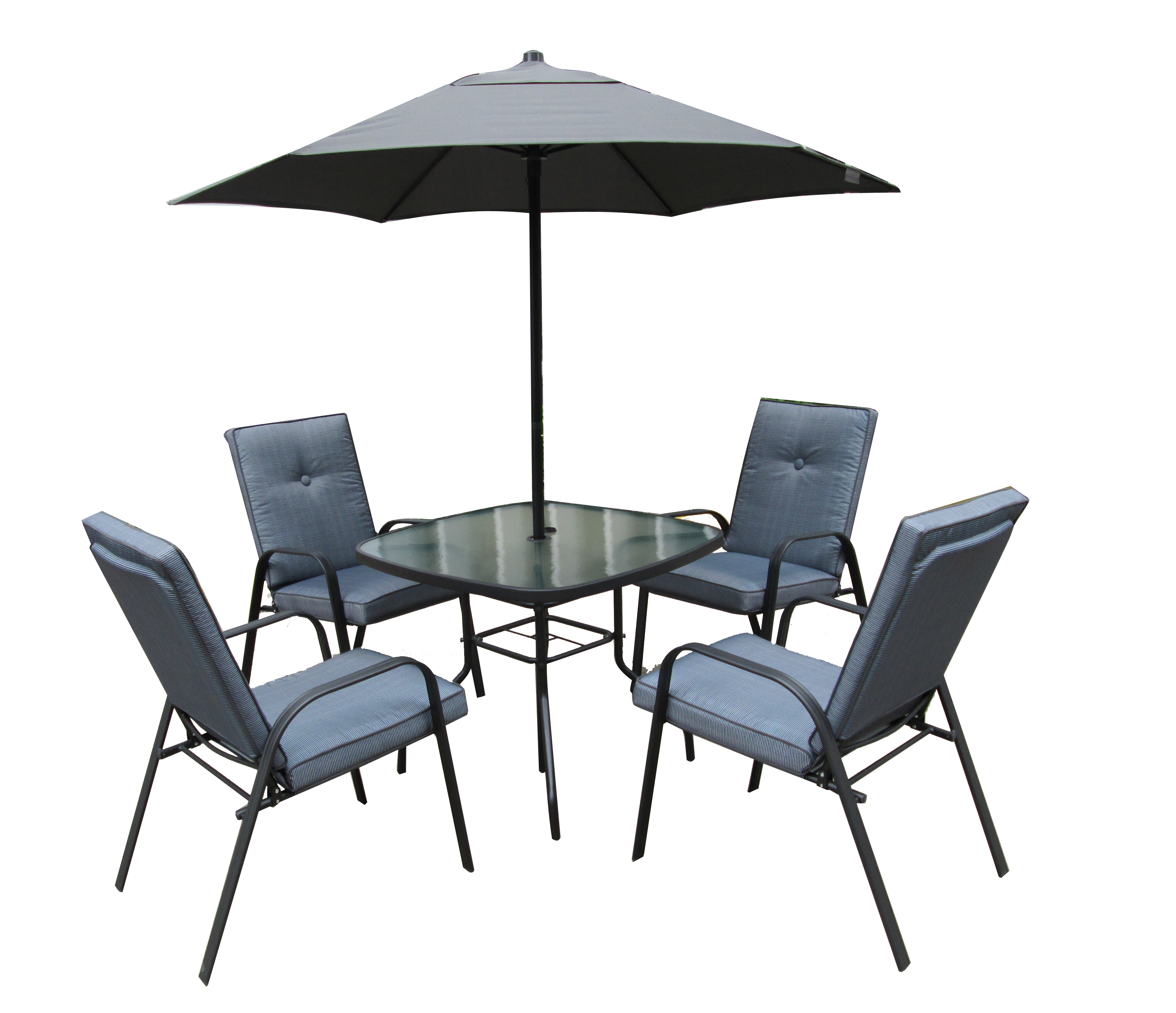 4 Seat Steel Padded set view 2