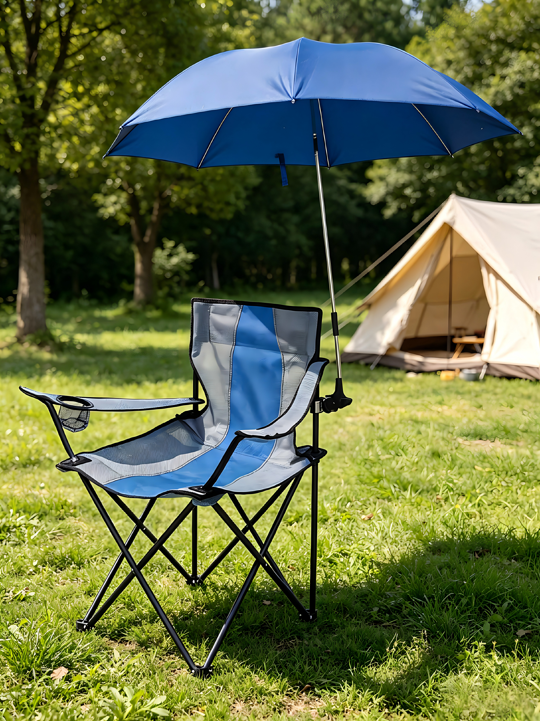 Camping Chair with Parasol