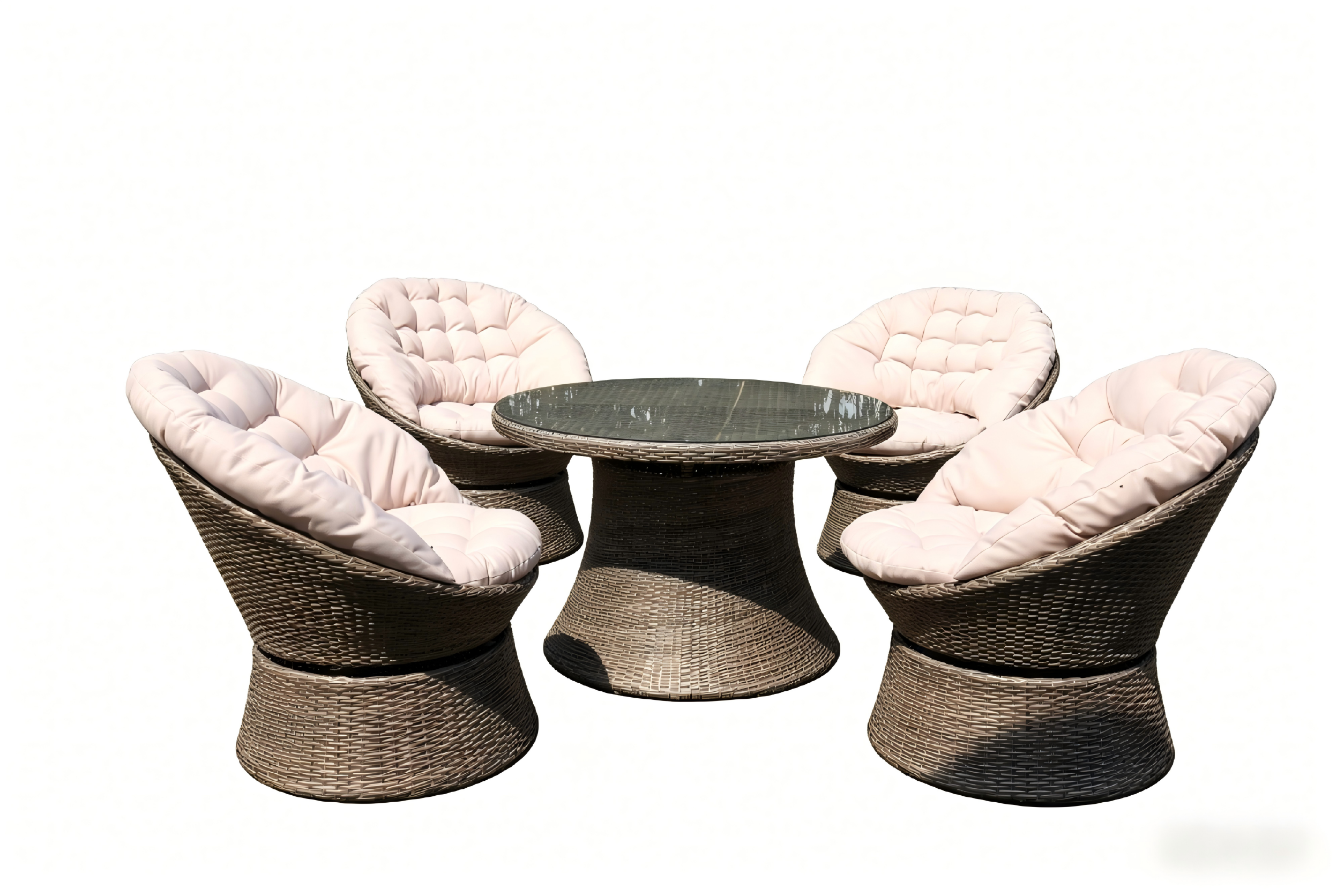 4 Seat Swivel Egg set view 2