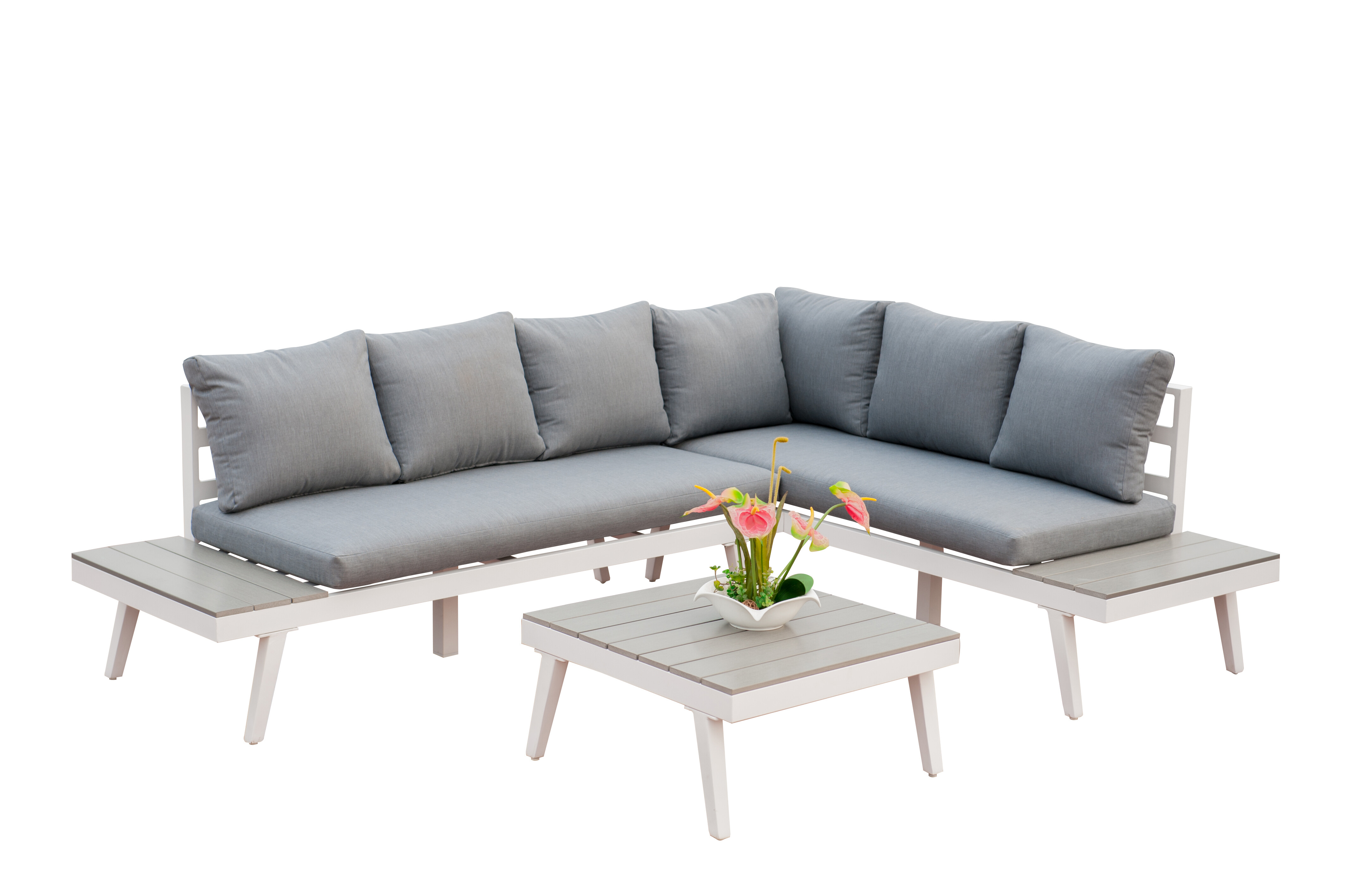 3pce Alu Polywood Corner Sofa Set view 2