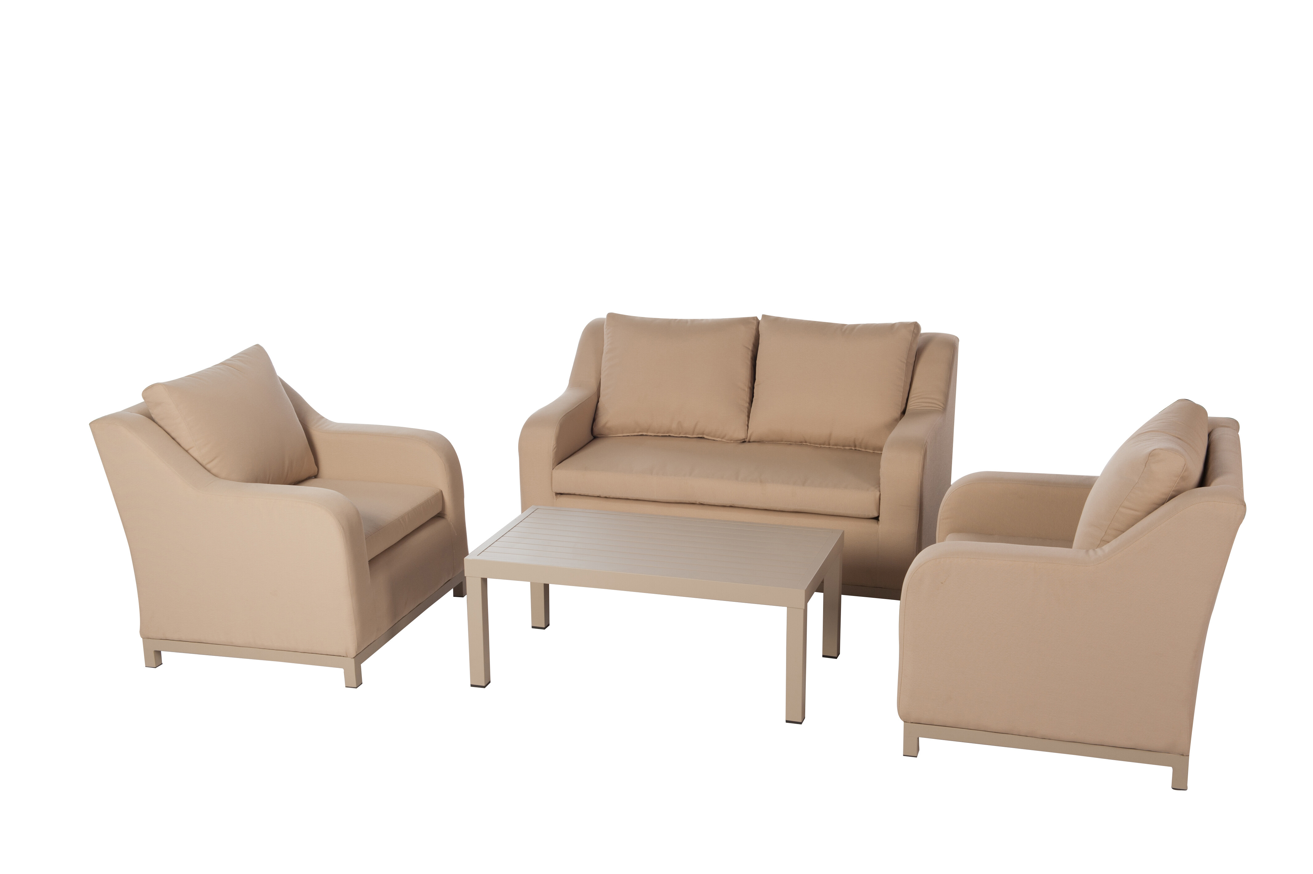 4pce Super Deluxe Alu Spun Polyester Padded Sofa Set view 2