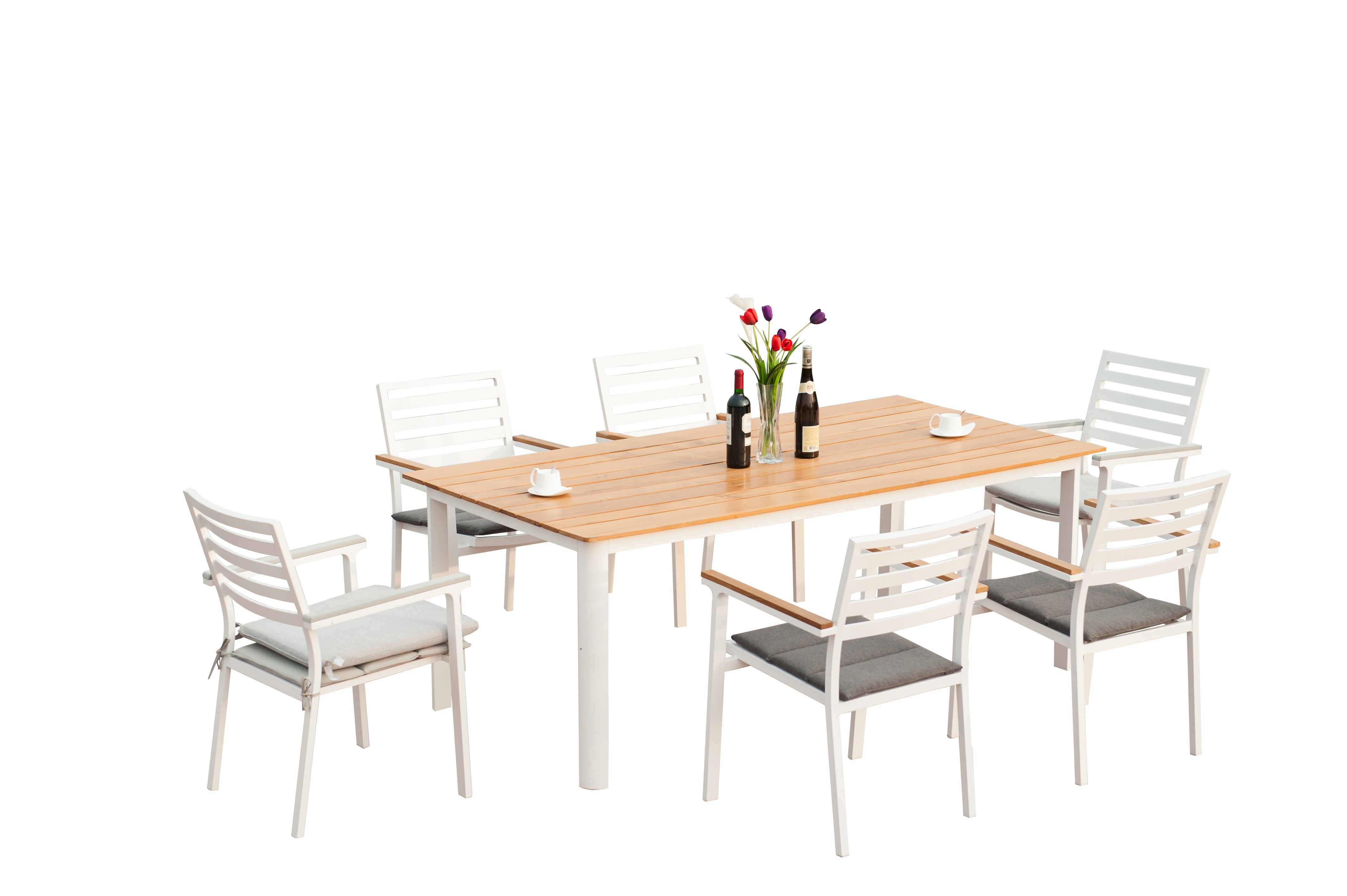 6 Seat Polywood Alu Dining Set view 2