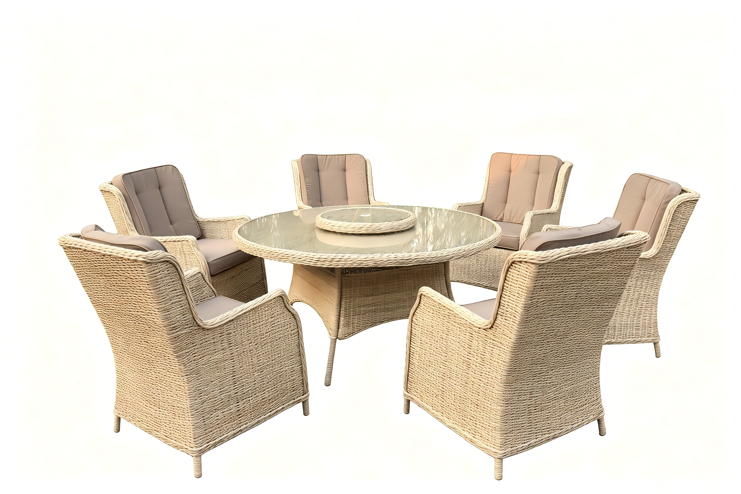 6 SEAT RND DINING SET WITH LAZY SUSAN view 2
