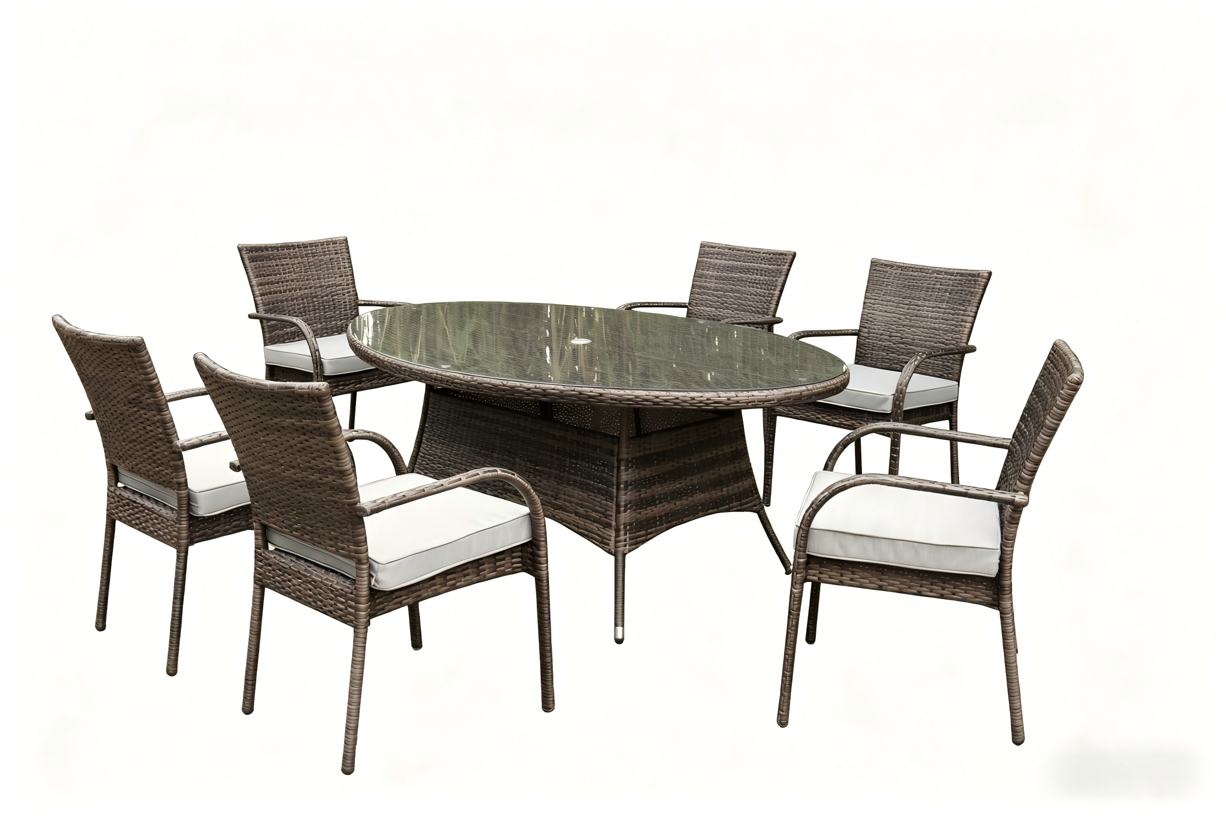 6 SEAT OVAL DINING SET view 2