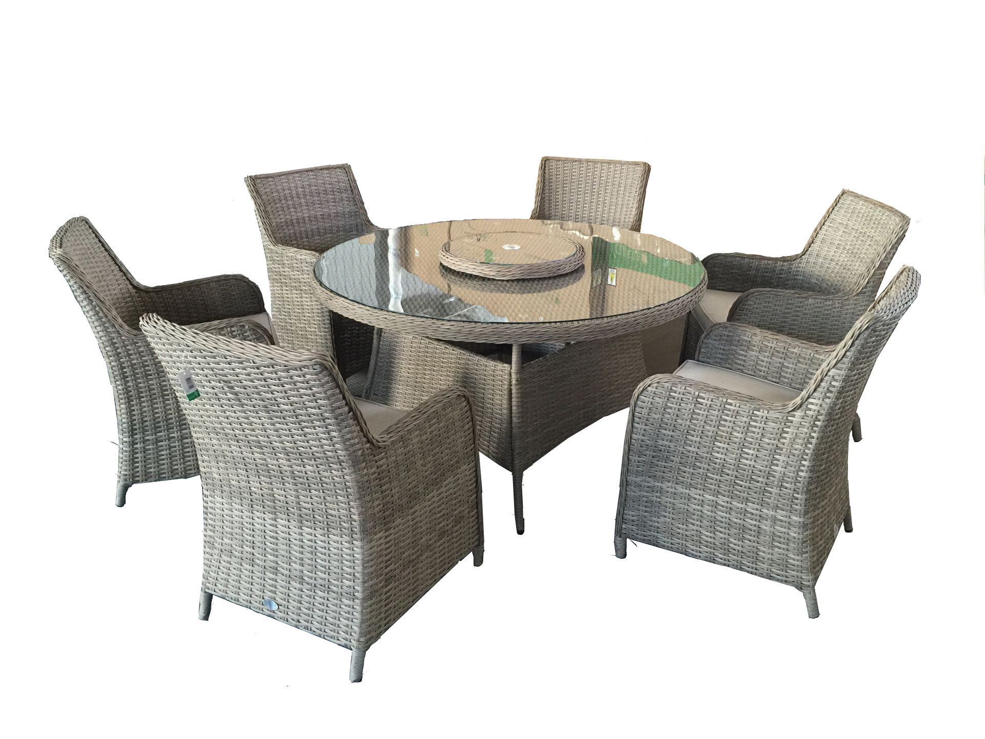 6 SEAT RND DINING SET WITH LAZY SUSAN view 2