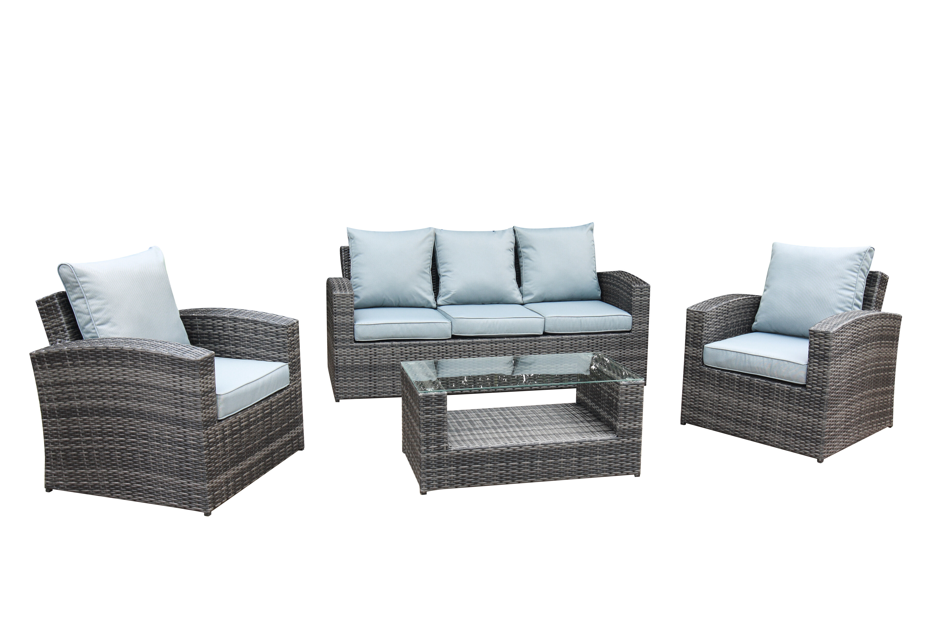 KD Rattan sofa set view 2