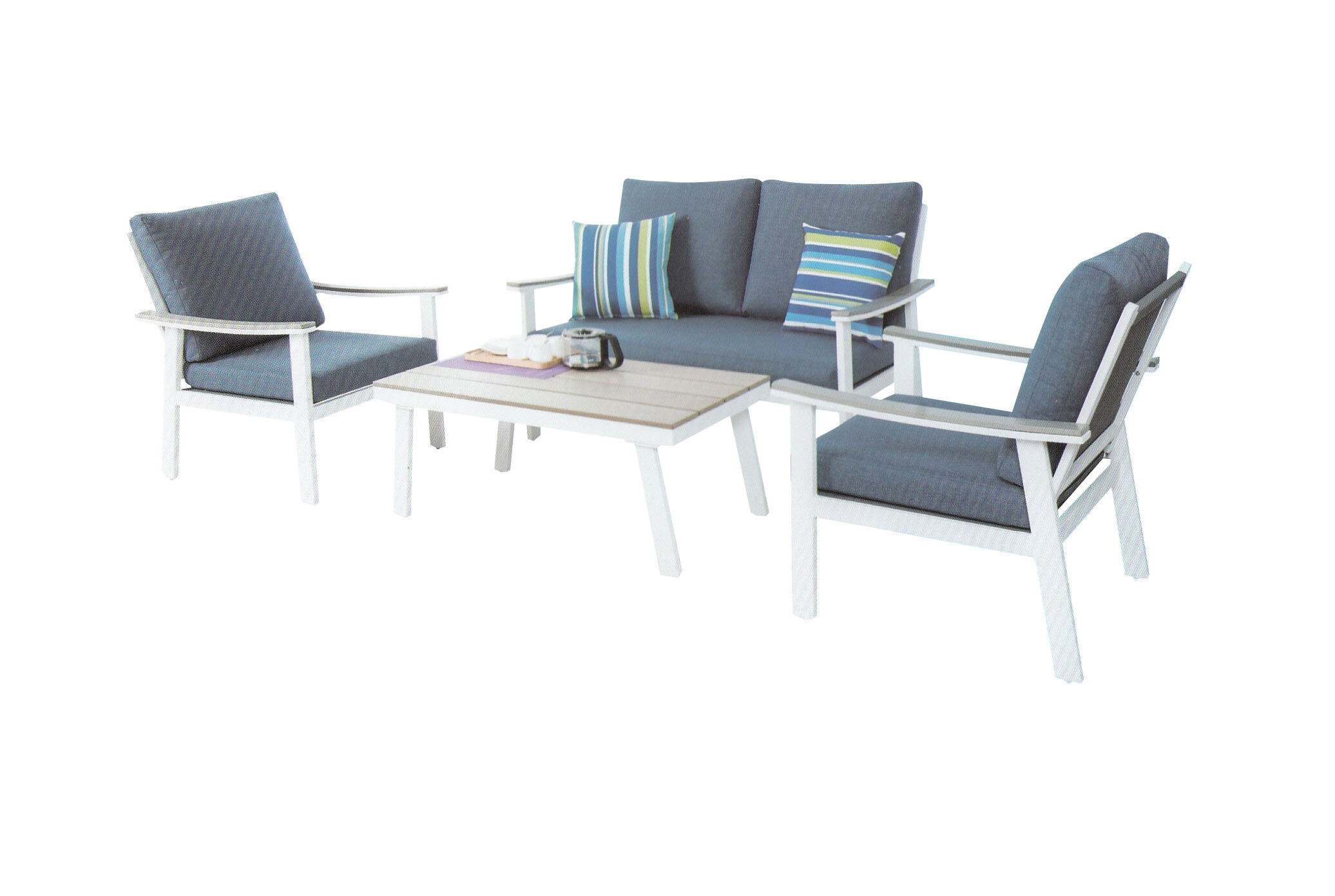 4pce Polywood Alu Sofa Set view 2