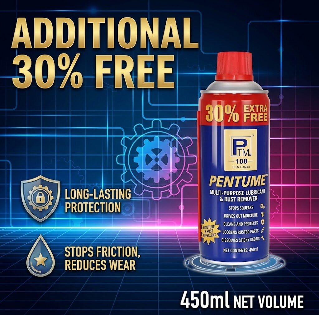 PENTUME 108 Multi-Purpose Lubricant & Rust Remover Spray 450ml (30% Extra Free) US$0.51/pc