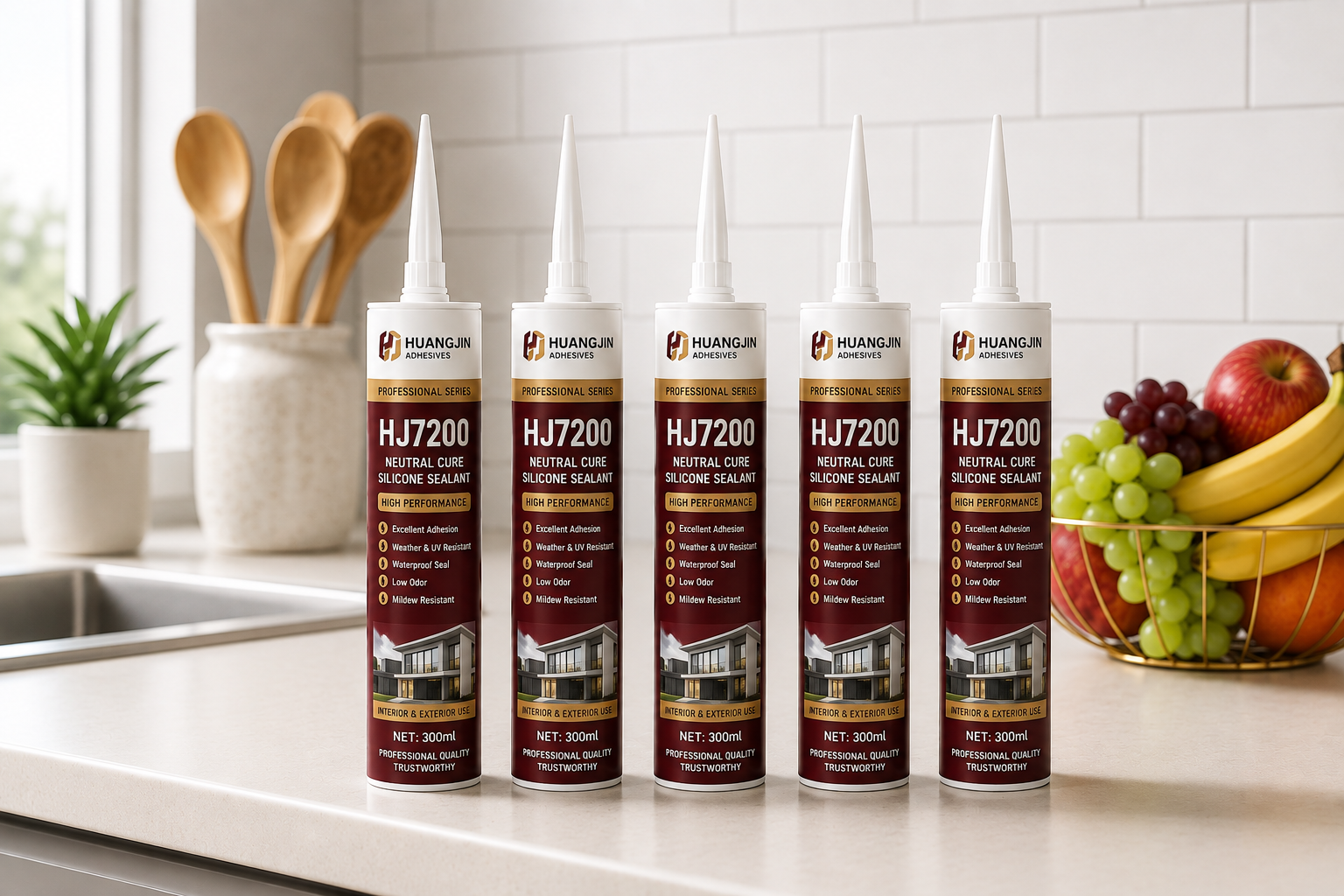 HUANGJIN HJ-7200 Premium Neutral Silicone Adhesive Sealant US$0.85/pc