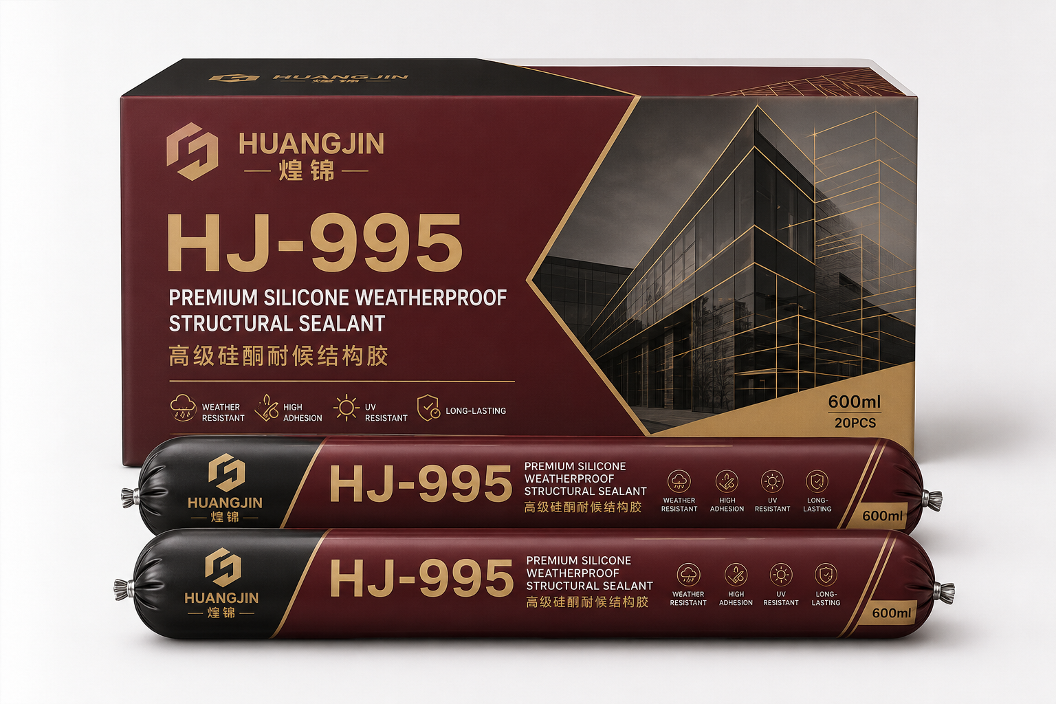 HUANGJIN HJ-995 Premium Silicone Weatherproof Structural Sealant  US$0.52/pc