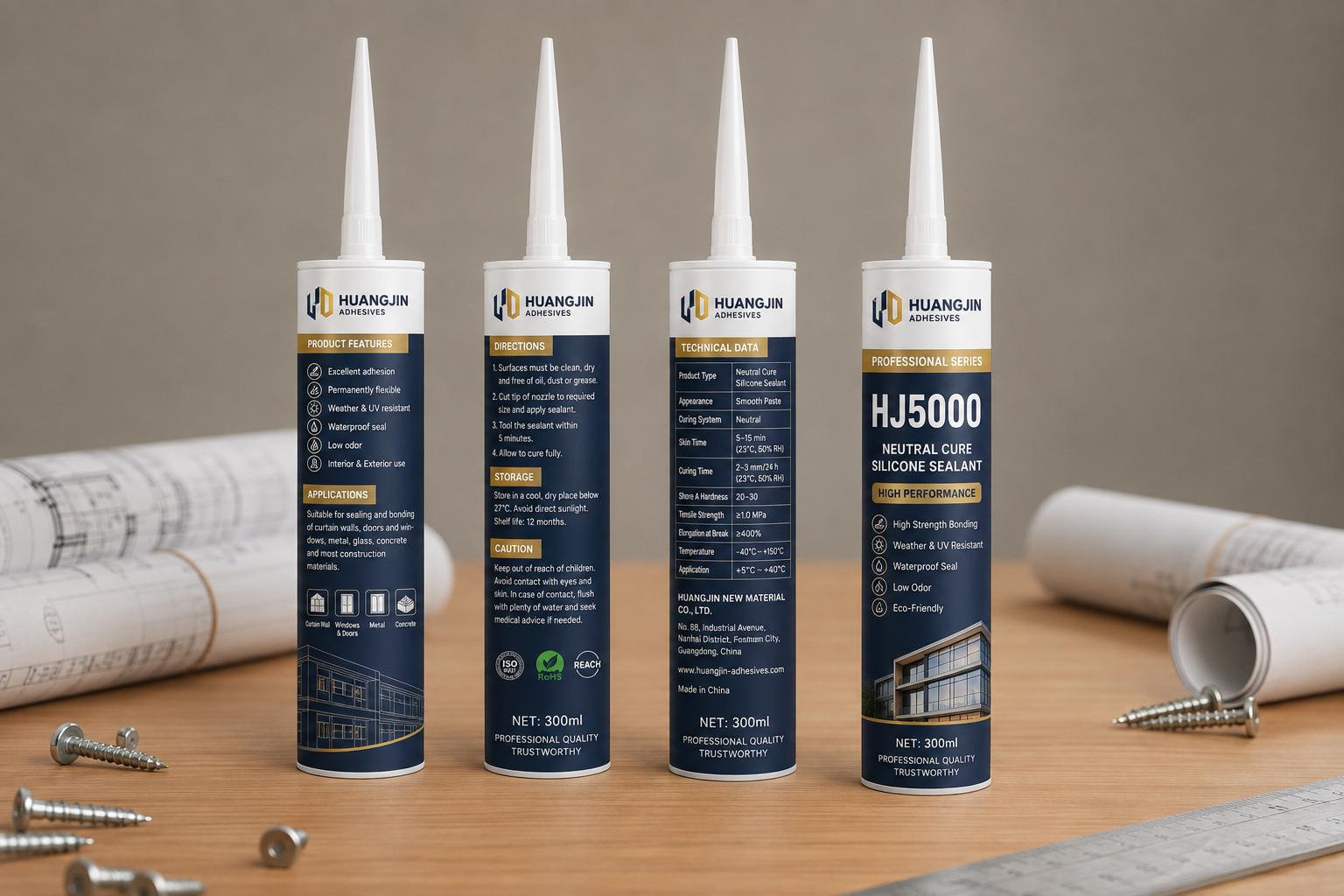 HUANGJIN G5000 Multipurpose Neutral Silicone Sealant US$0.1-0.86/pc