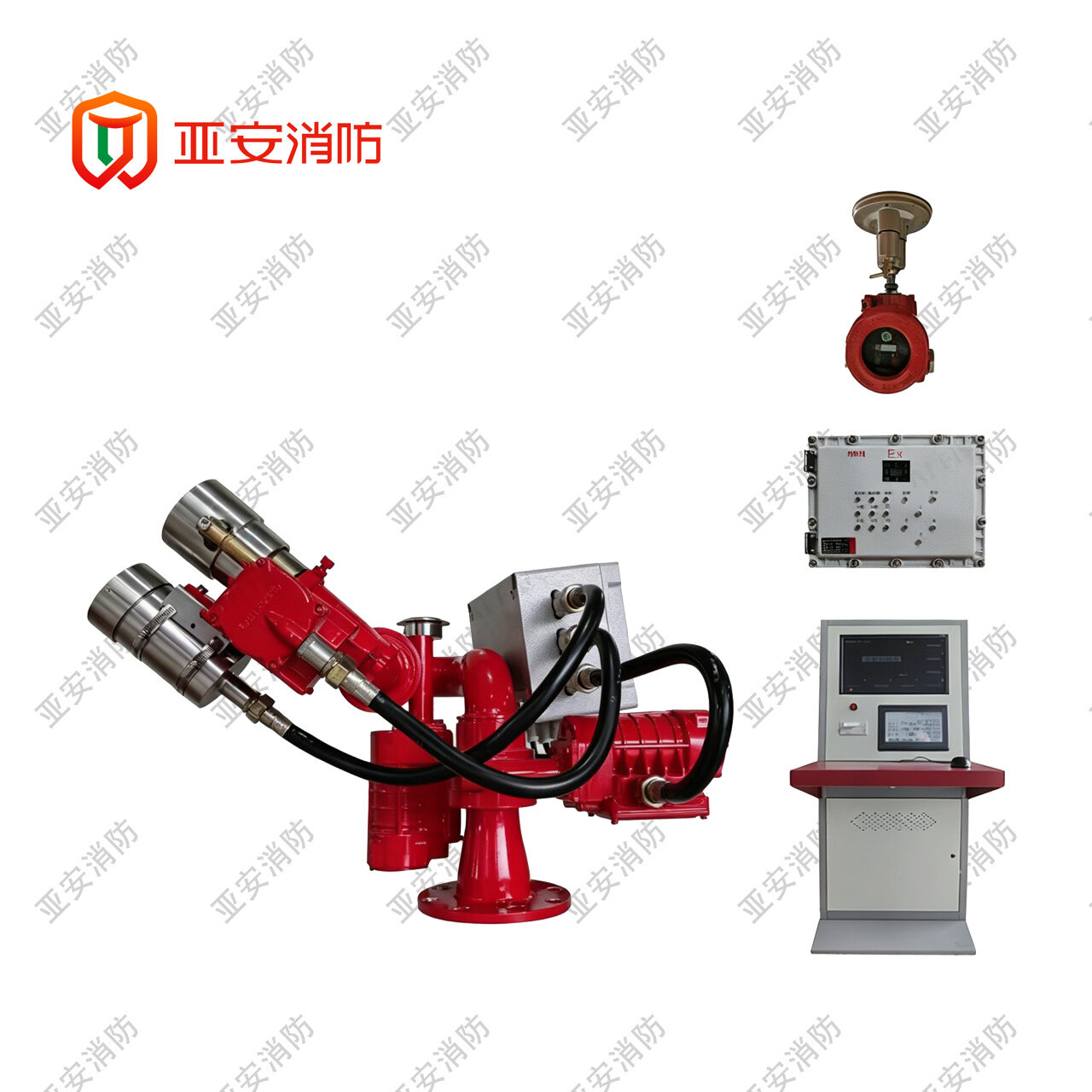 Explosion-proof automatic tracking and positioning water jet fire extinguishing device ZDMS-20Ex