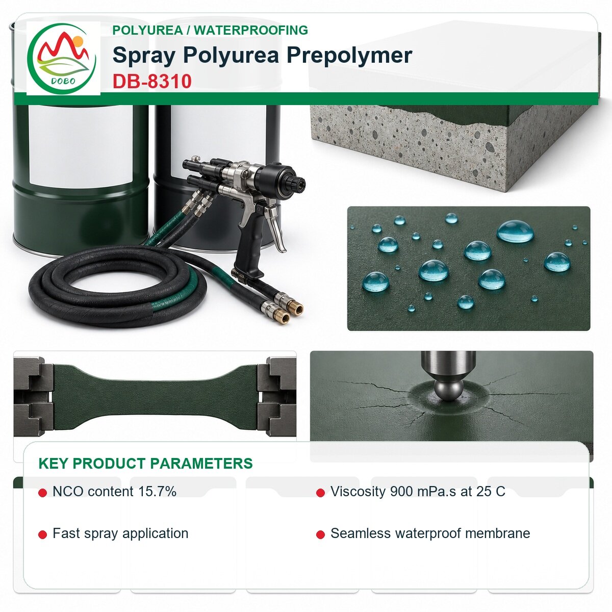 DB-8310 Spray Polyurea Waterproofing Prepolymer - Image 2