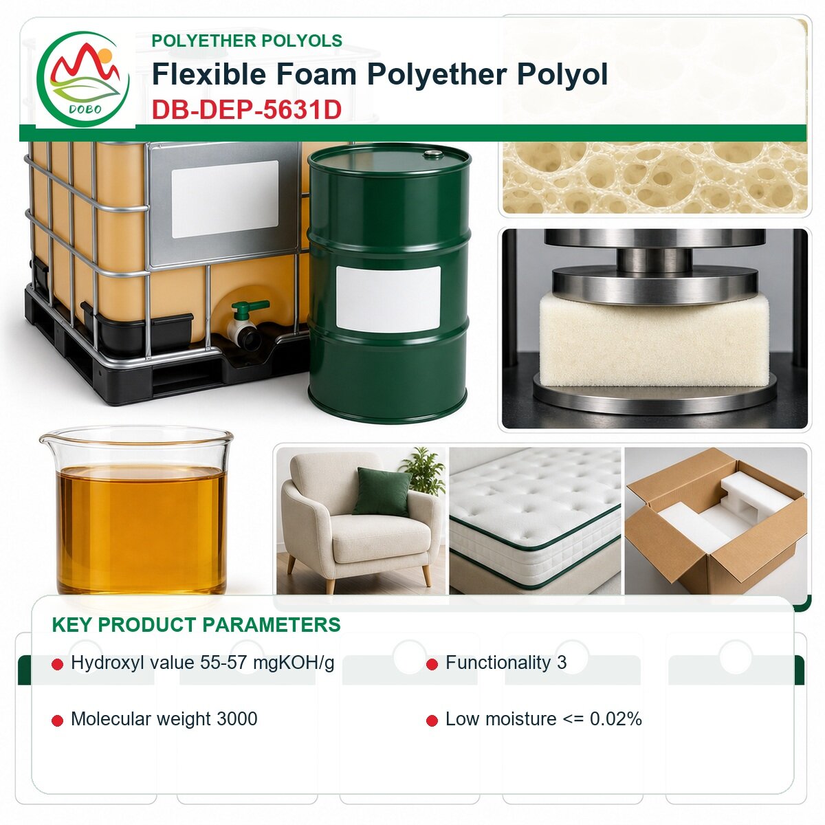 DB-DEP-5631D Flexible Foam Polyether Polyol - Image 2