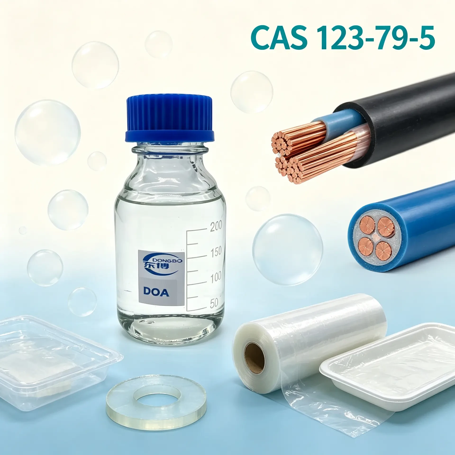 DOBO DOS / DOA plasticizer sample bottle and low-temperature applications