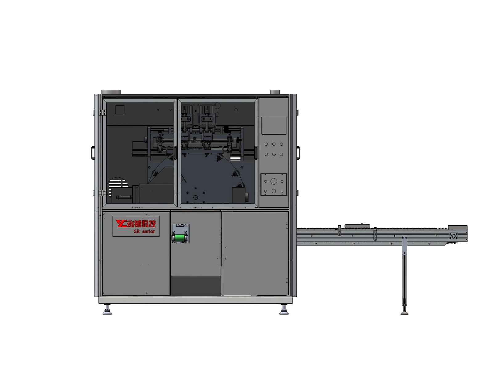 YC-SR8D Model Monochrome Dual-Station Fully Automatic Rotary Screen Printing Machine
