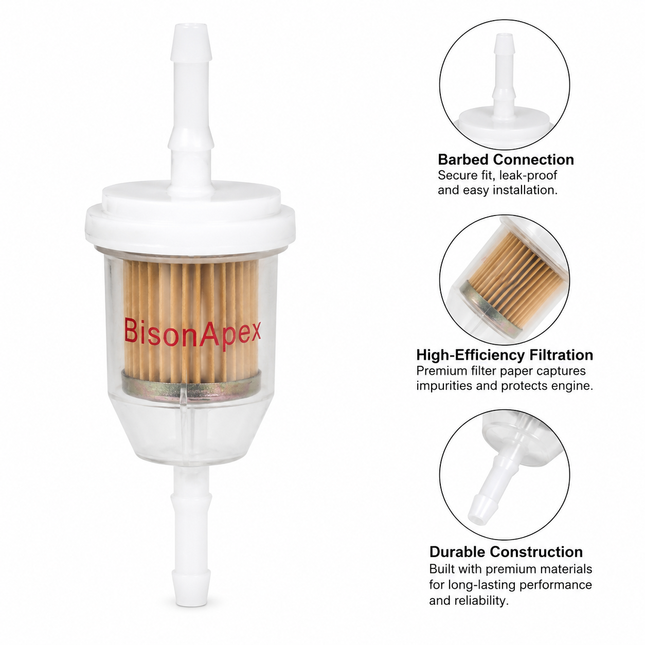 AM116304 Inline Fuel Filter Replacement for John Deere Kohler Lawn Tractor Mower