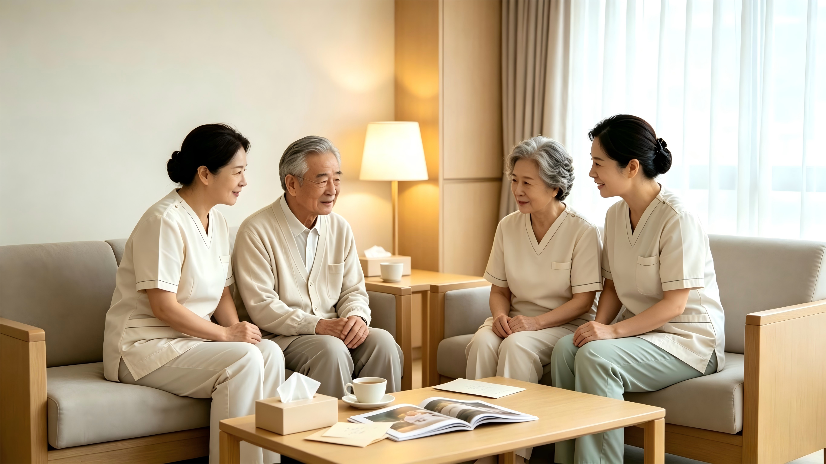 护理师安慰家属
