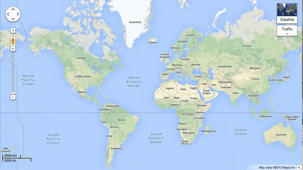 Global dealer network coverage map