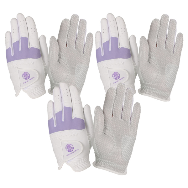 BUKUROHONMA Non-Slip Synthetic Leather Golf Gloves, 2-Handed 3-Pack (Suitable for Park Golf)