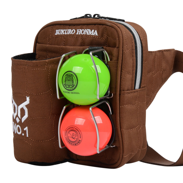 BUKUROHONMA Support 24 Park Golf Waist Bag, Brown (B4FUPU11) - Detail Image 1