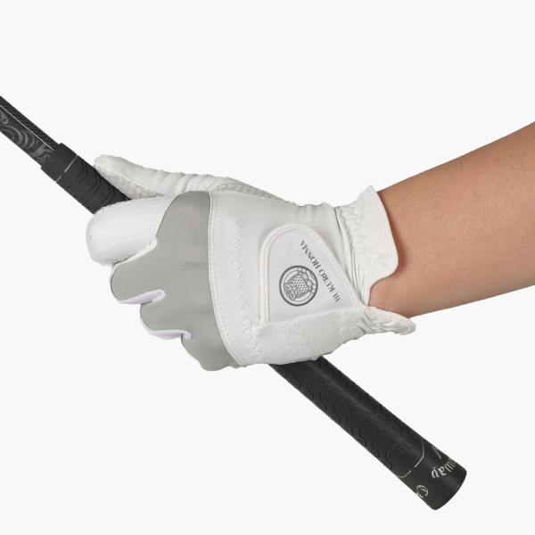 BUKUROHONMA Non-Slip Synthetic Leather Golf Glove – Gray (Men's Left Hand) (Suitable for Park Golf)